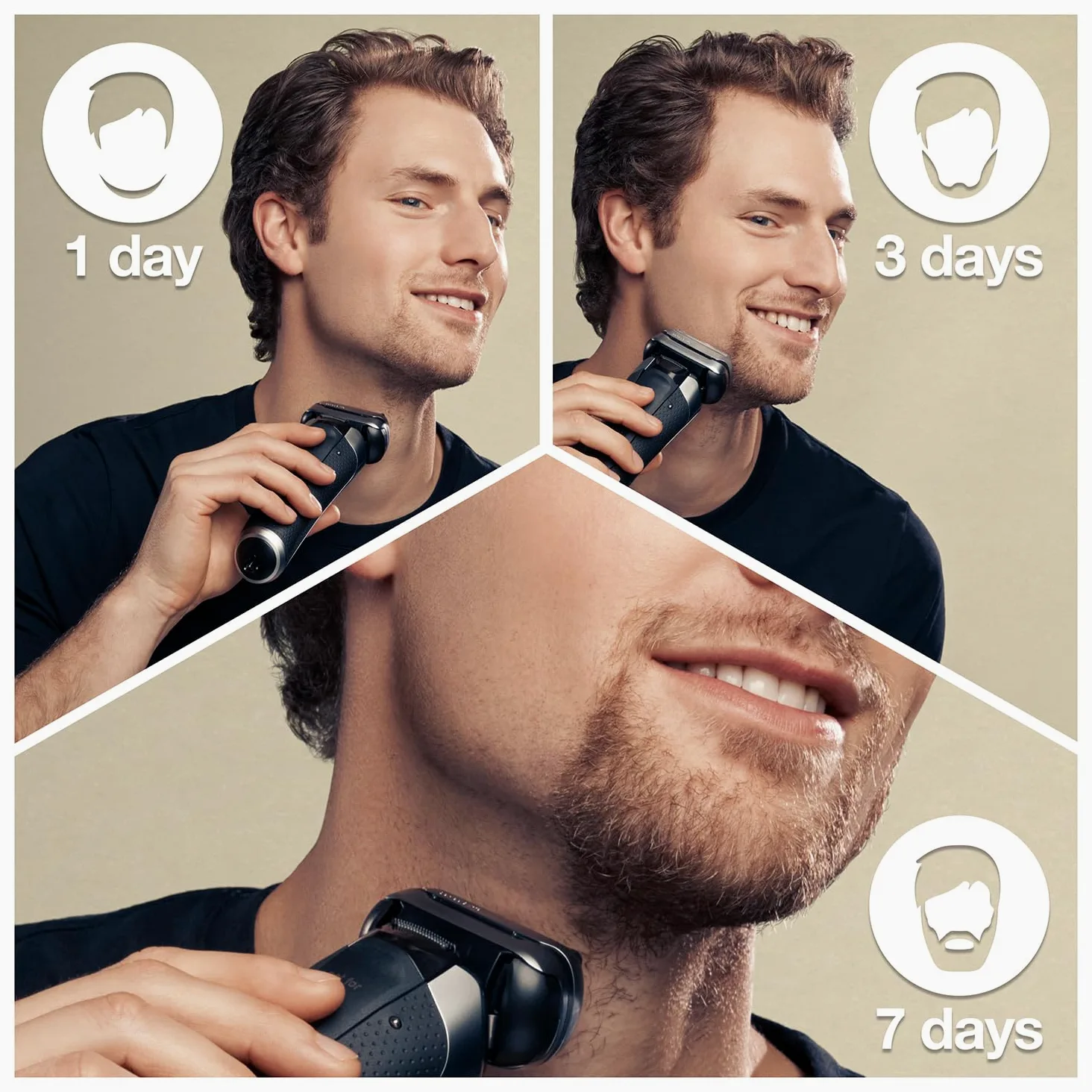 Braun Series 9 7500435218238 Trymer do Brody, Srebrny