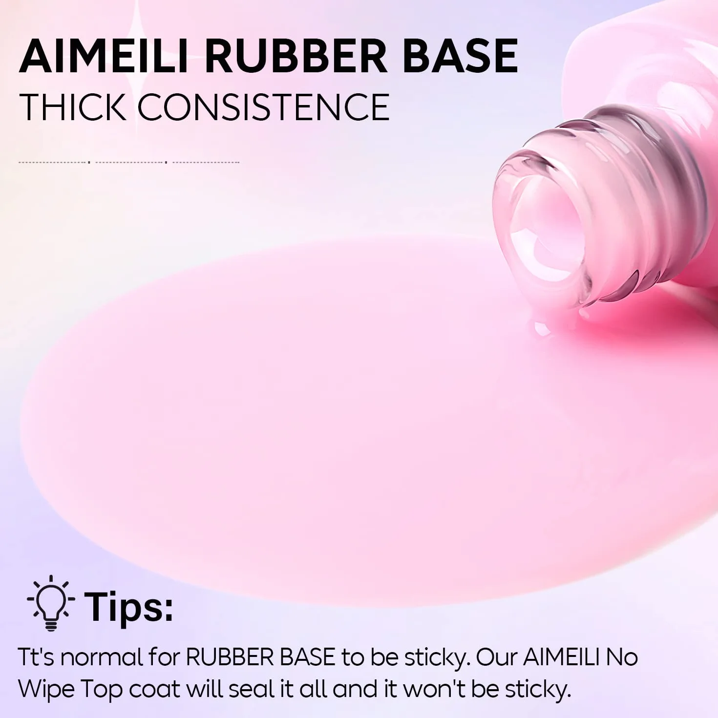 AIMEILI Rubber Base Gel Baza Kauczukowa Rubber Base Coat UV/LED Soak Off Żelowy Lakier do Paznokci Manicure - (444) 10ml