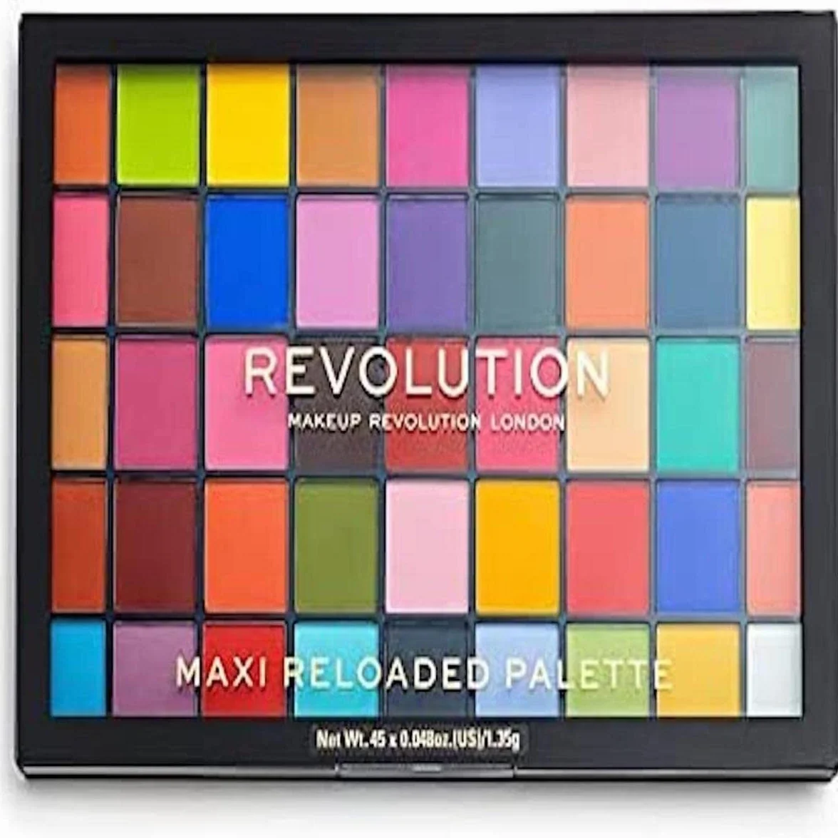 Makeup Revolution, Maxi Reloaded Paleta cieni do powiek, Monster Matte, 45 odcieni, 297g