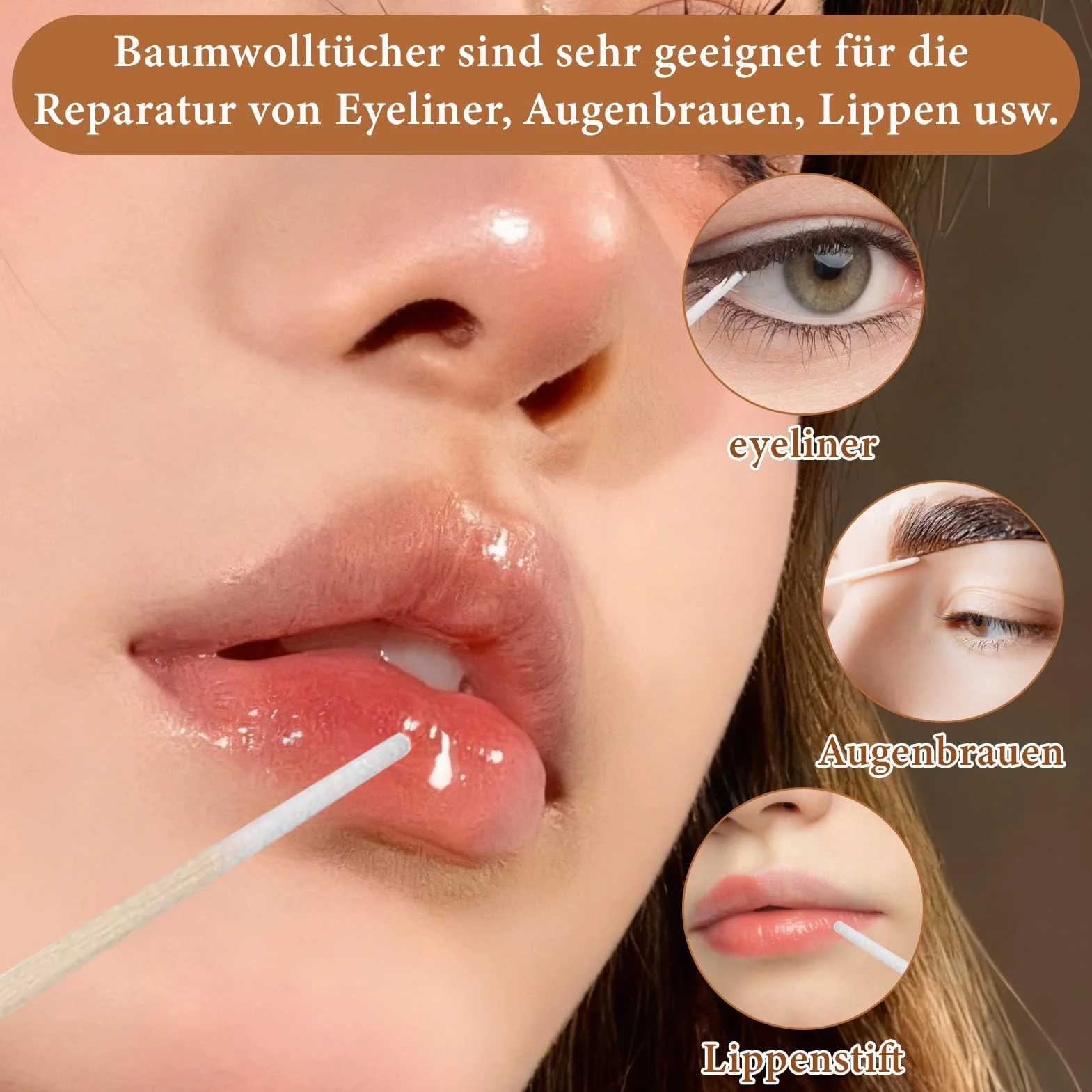 600 sztuk patyczków higienicznych, 7 cm, patyczki higieniczne ze temperówką, z precyzyjną końcówką z drewnianymi patyczkami, do tatuażu, brwi, piękna, makijażu
