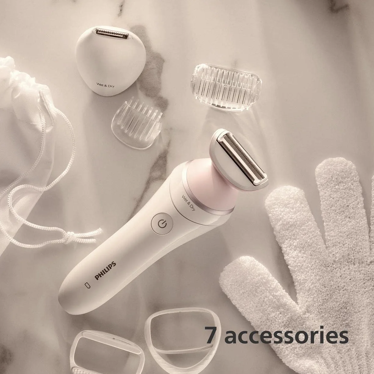 Philips Lady Shaver Series 6000 BRL146/00 bezprzewodowa do użytku na mokro i na sucho, biała