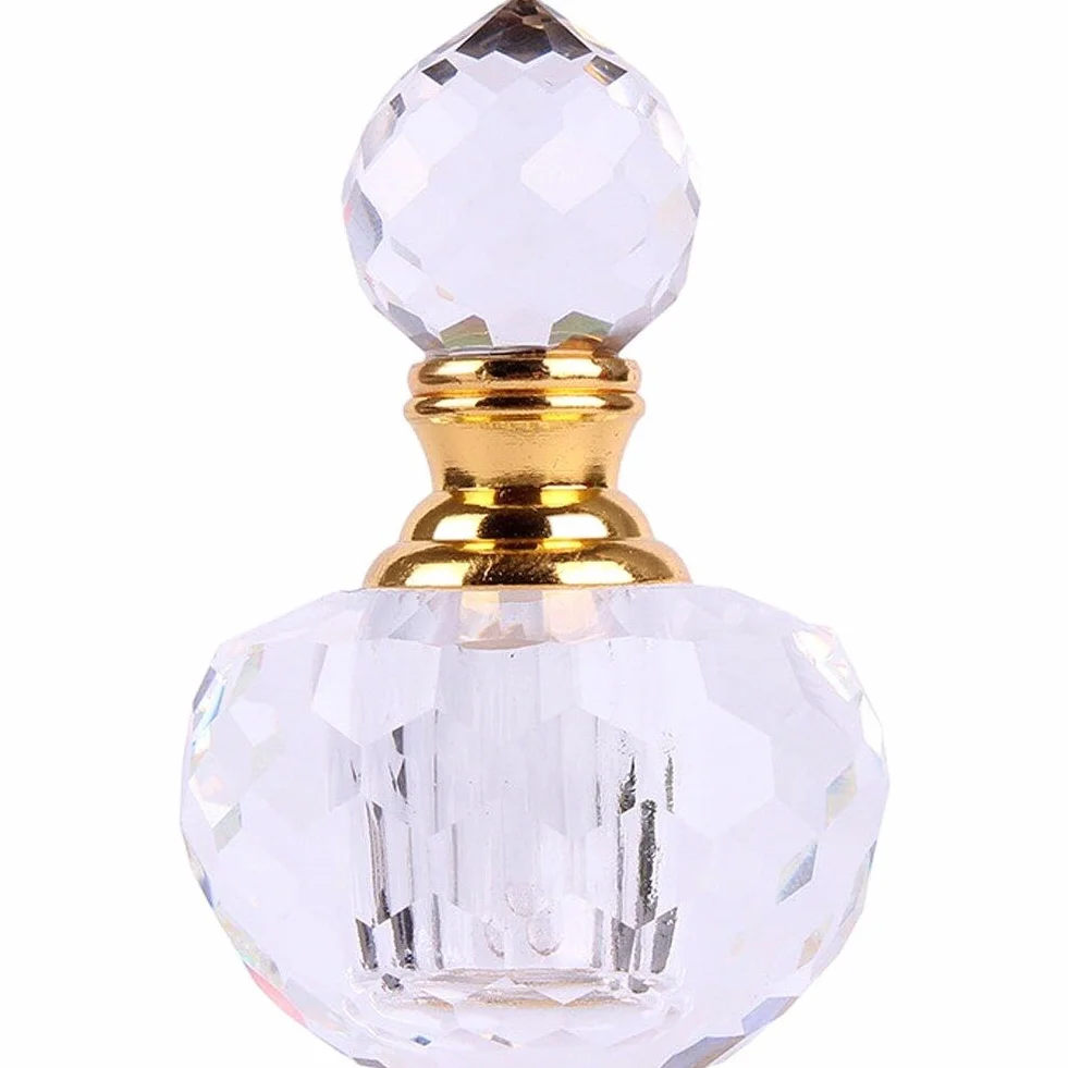 Szklana butelka perfum vintage z zakraplaczem na olejek eteryczny