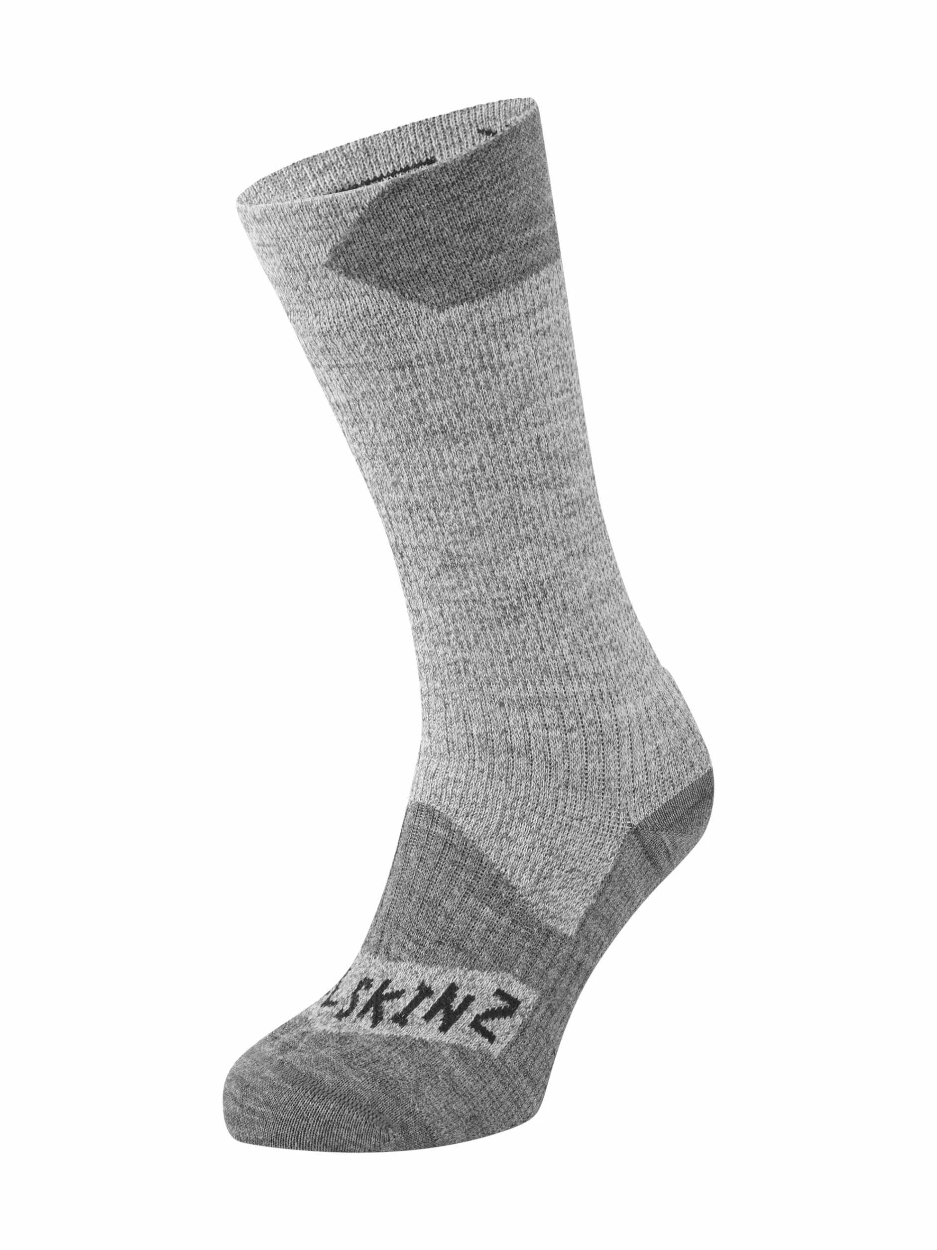 SEALSKINZ Unisex wodoodporne skarpety średniej długości na każdą pogodę, szary/szary, rozmiar M