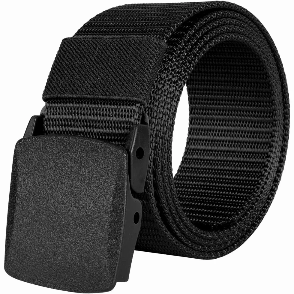 flintronic Nylonowy pasek płócienny, pasek płócienny, regulowany pasek z tkaniny nylonowej z szybkim zapięciem, ochrona na lotnisku, 125 cm