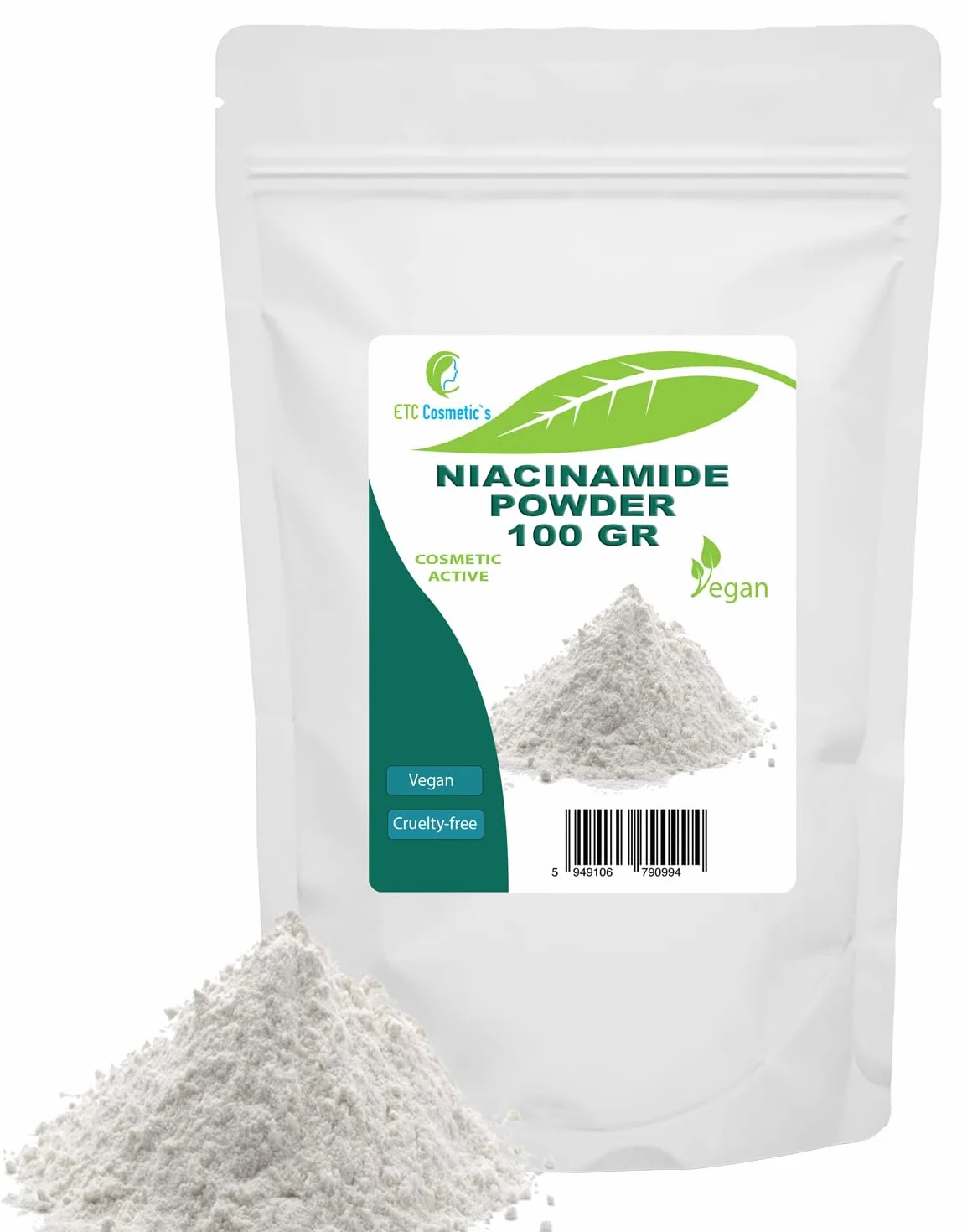 Niacinamide Powder 100g witamina B3 nikotynamid do pielęgnacji skóry i włosów