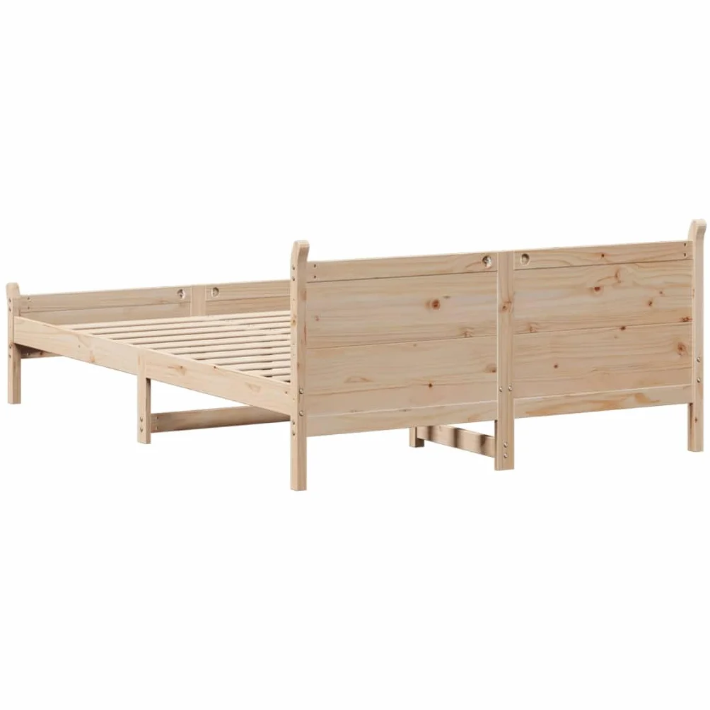 vidaXL Rama łóżka bez materaca, 160x200 cm, lite drewno sosnowe, łóżko, lozko, łóżko dwuosobowe, rama lozka, łóżko podwójne, lozko dwuosobowe