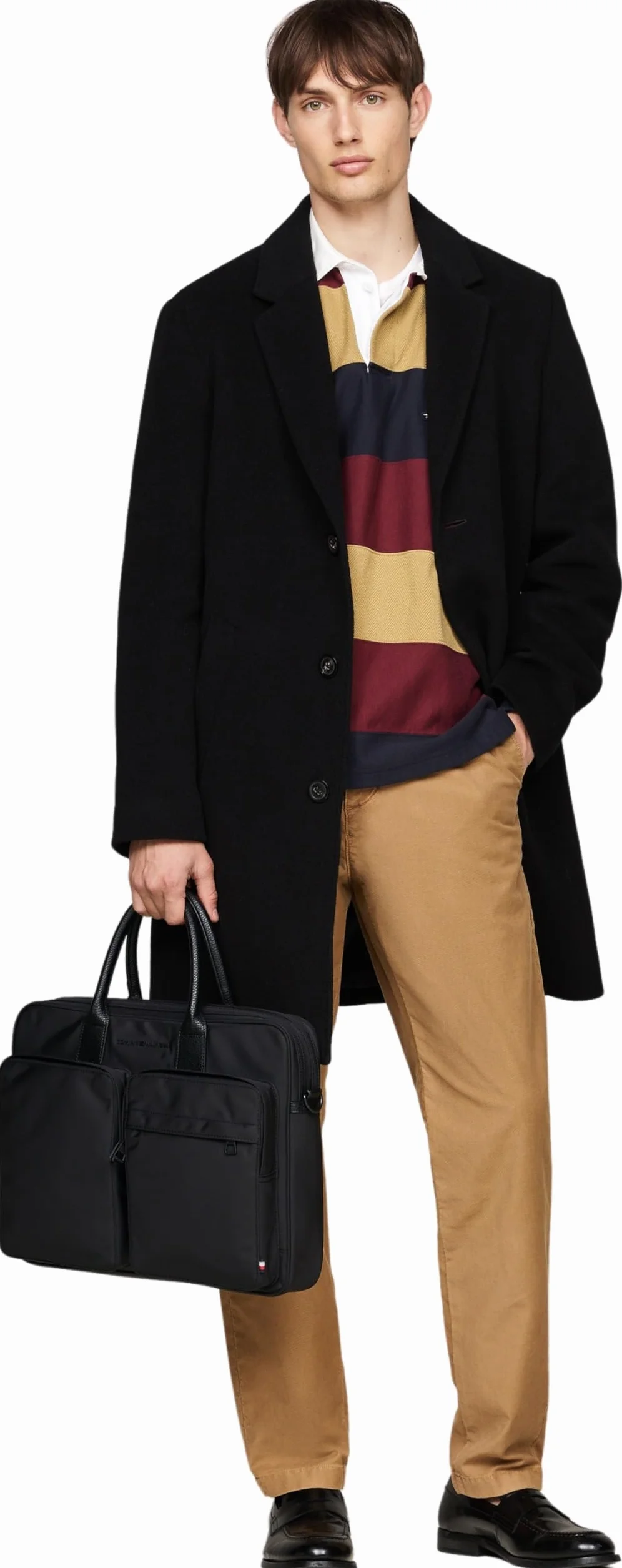 Tommy Hilfiger Męska torba na komputer TH Repreve AM0AM12687, czarna, jeden rozmiar, Czarny, rozmiar uniwersalny