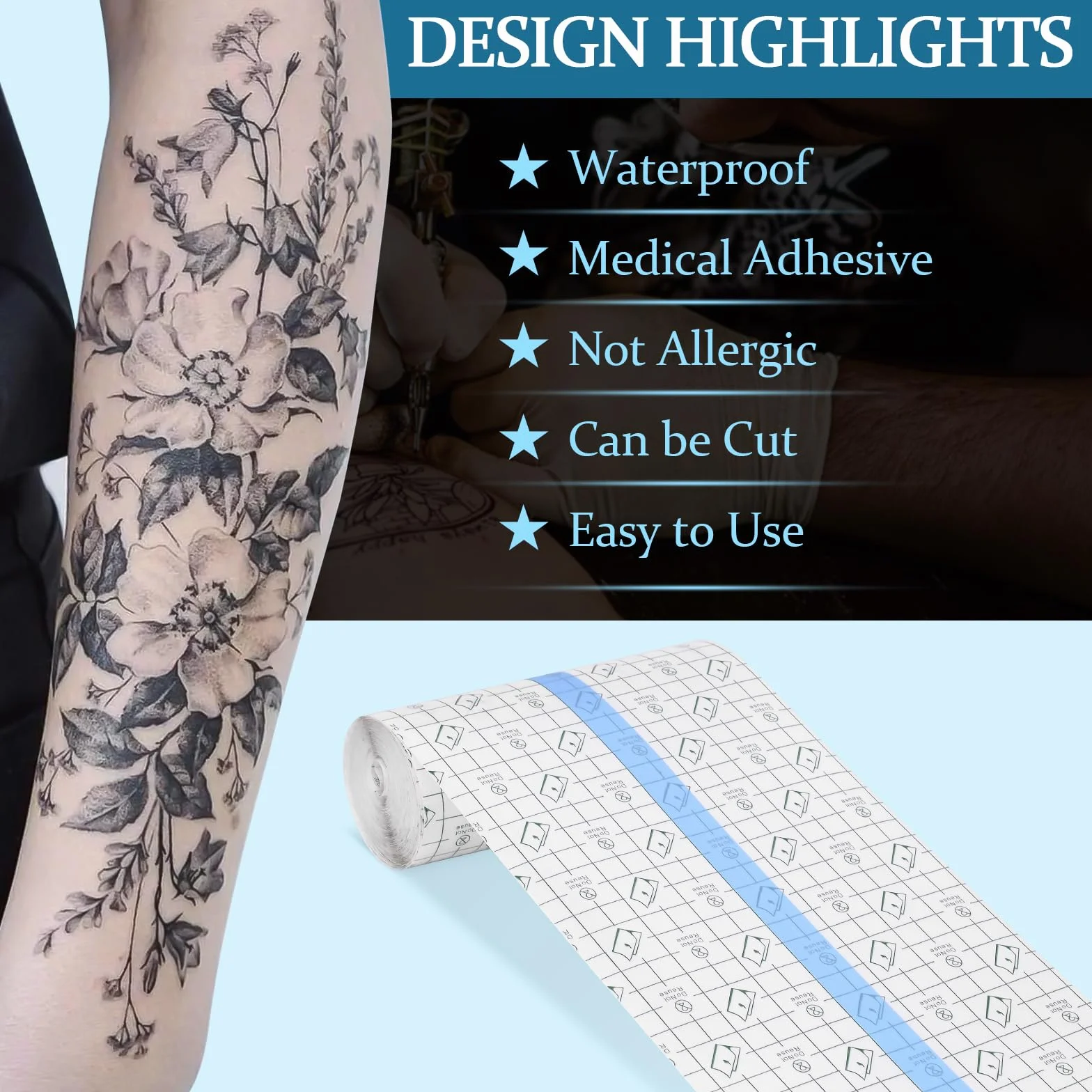 ATOMUS 5m Tattoo Protective Film Breathable Tattoo Care