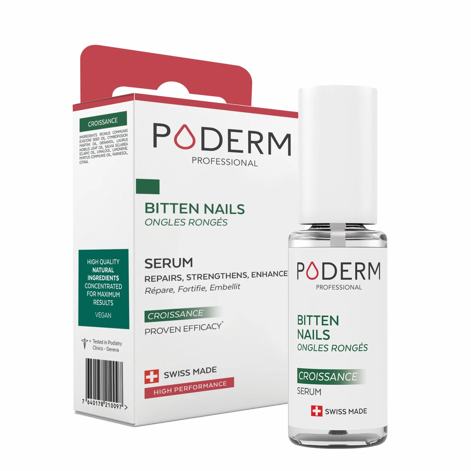PODERM Serum Zapobiegające Obgryzaniu Paznokci Naturalny Środek Przeciwstresowy Stymuluje Wzrost