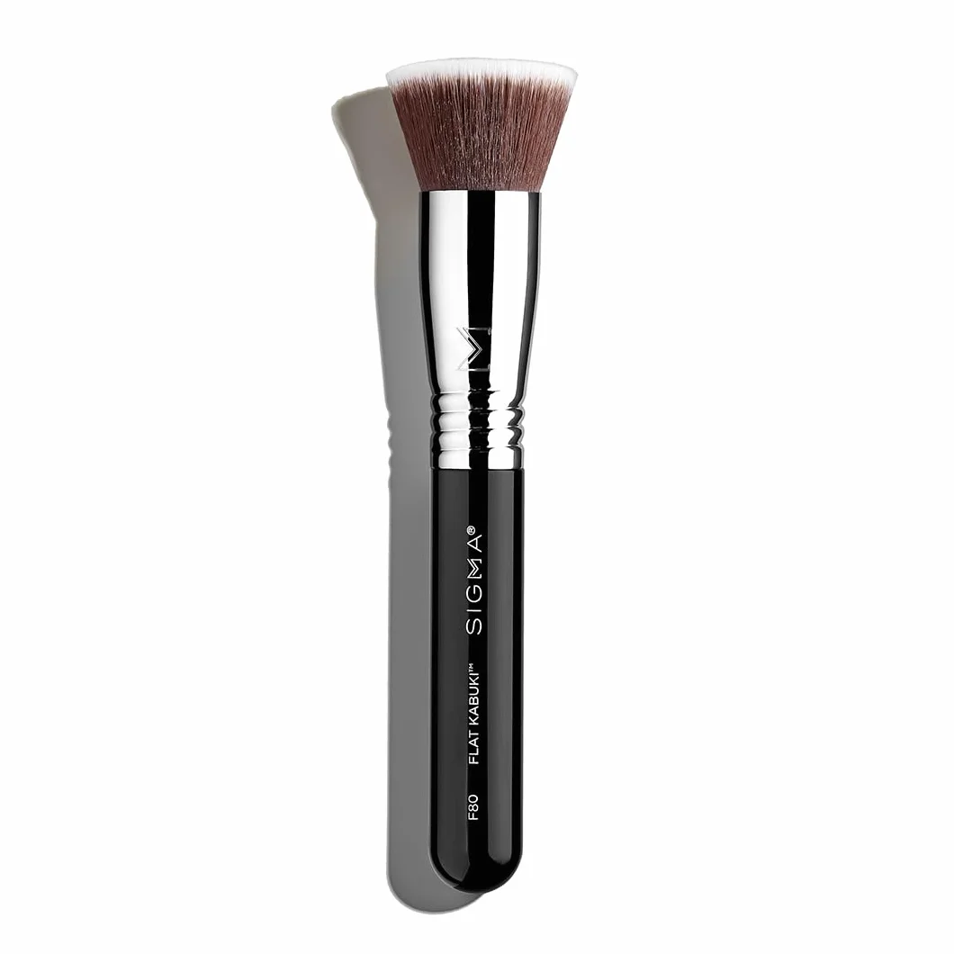 Sigma Beauty F80 Flat Top Kabuki Brush - Pędzel Do Makijażu Twarzy, Do Podkładu, Pudru, Korektora I Nieskazitelnego Konturu - Profesjonalny Pędzel Do Makijażu Twarzy, Do Punktowania I Mieszania