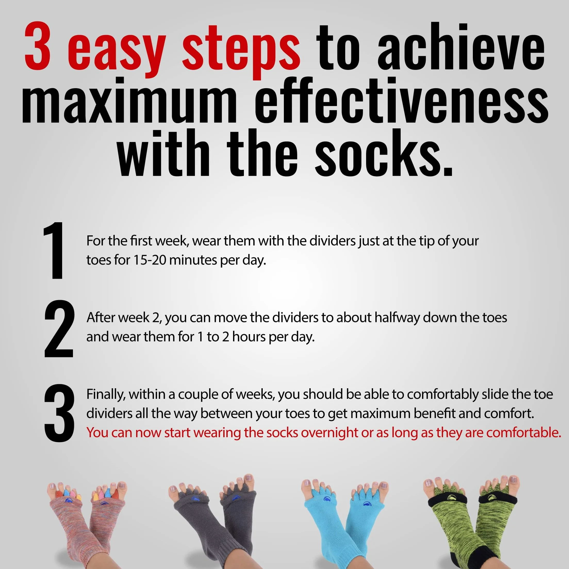 Skarpety The Original Foot Alignment Socks, pomarańczowo-niebieskie, rozm.: L
