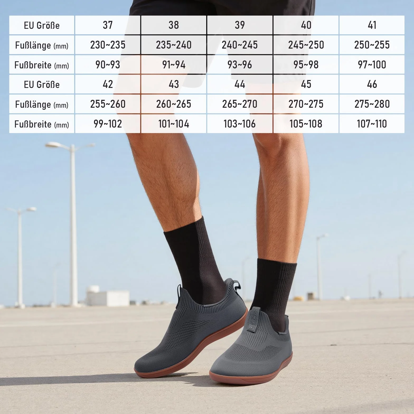 Sosenfer Unisex szerokie buty do chodzenia boso, minimalistyczne buty na boso, męskie i damskie, buty do biegania w terenie, wsuwane