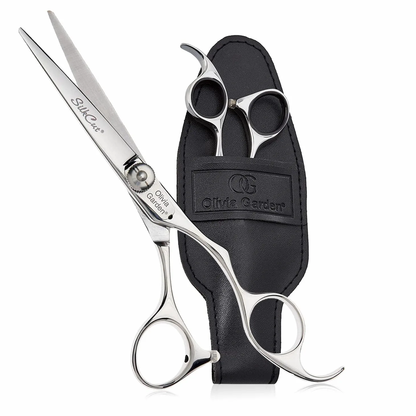 Olivia Garden Silkcut 5.5" - Nożyczki dla Praworęcznych - Precyzyjne Cięcie, Ergonomiczny Uchwyt, dla Profesjonalnych Fryzjerów