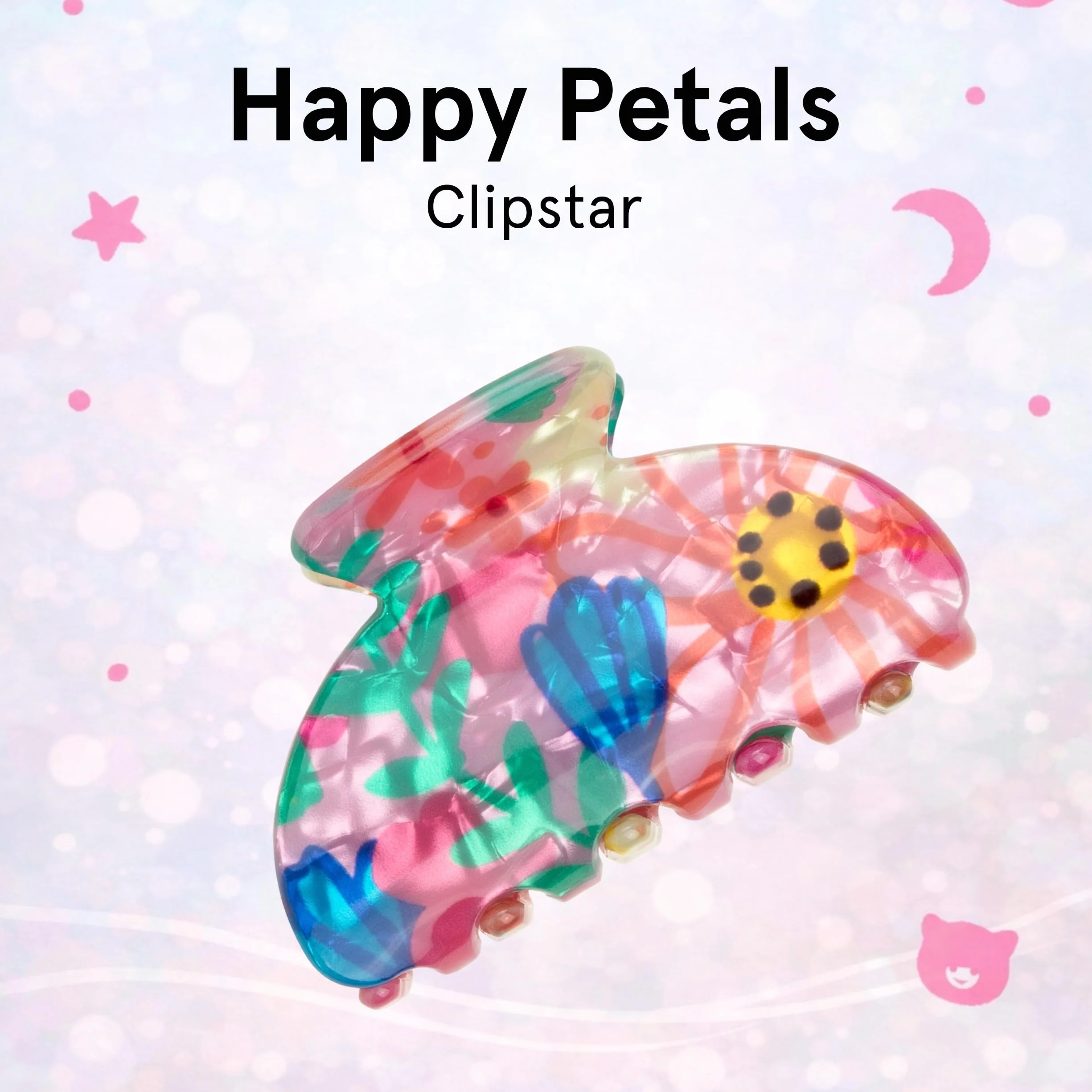 invisibobble Clipstar Kids Happy Petals spinka do włosów dla dziewczynek z kwiatami