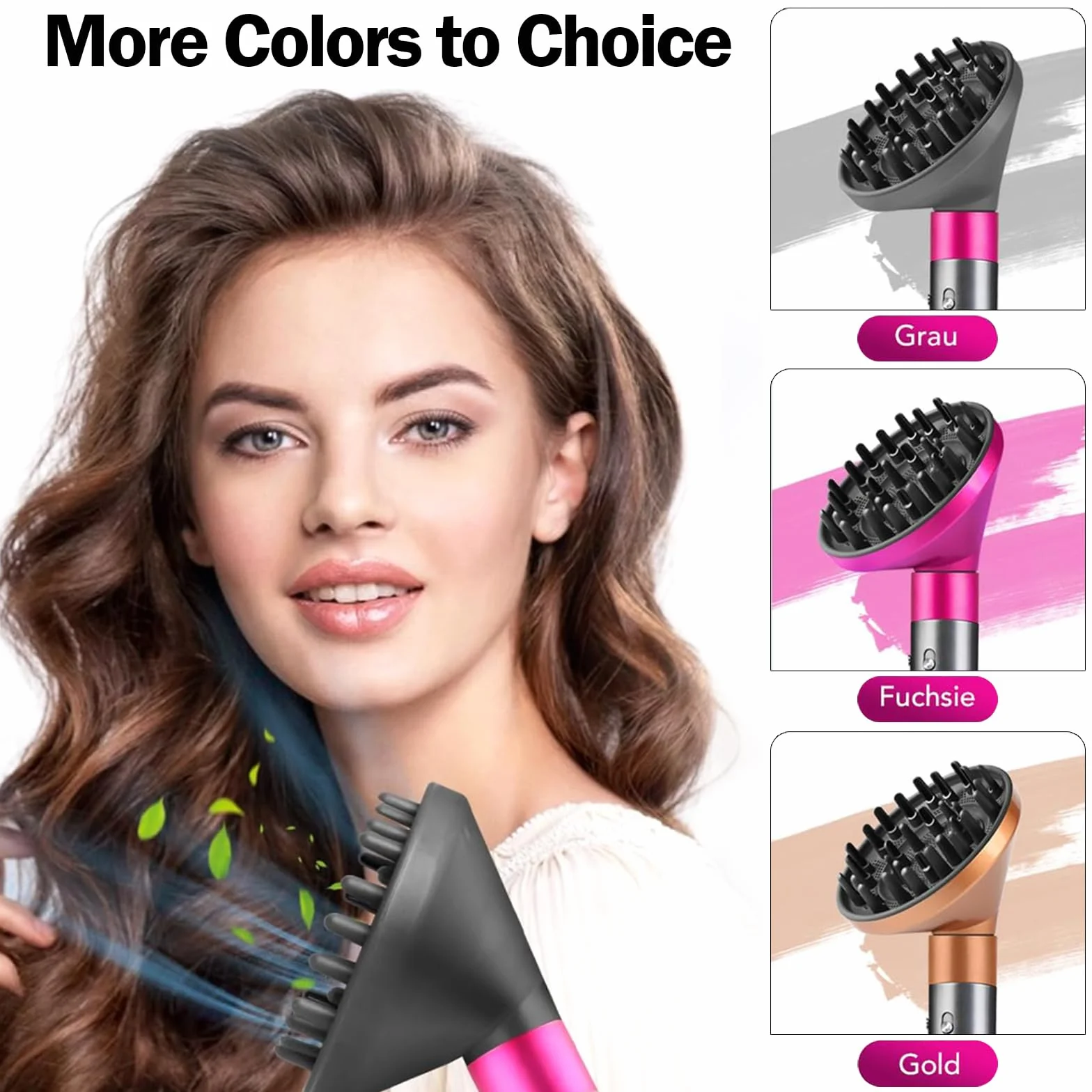 Dyfuzor i osłona filtra zewnętrznego do Dyson Airwrap Styler HS01 HS03 HS05, konwersja do Air Wrap Curling Styler w suszarkę do włosów (czarny + osłona filtra zewnętrznego)
