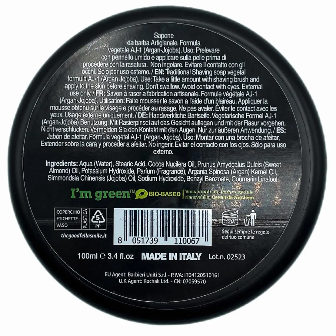 The Goodfellas' smile Furiah tradycyjne mydło do golenia Made in Italy, 100 g