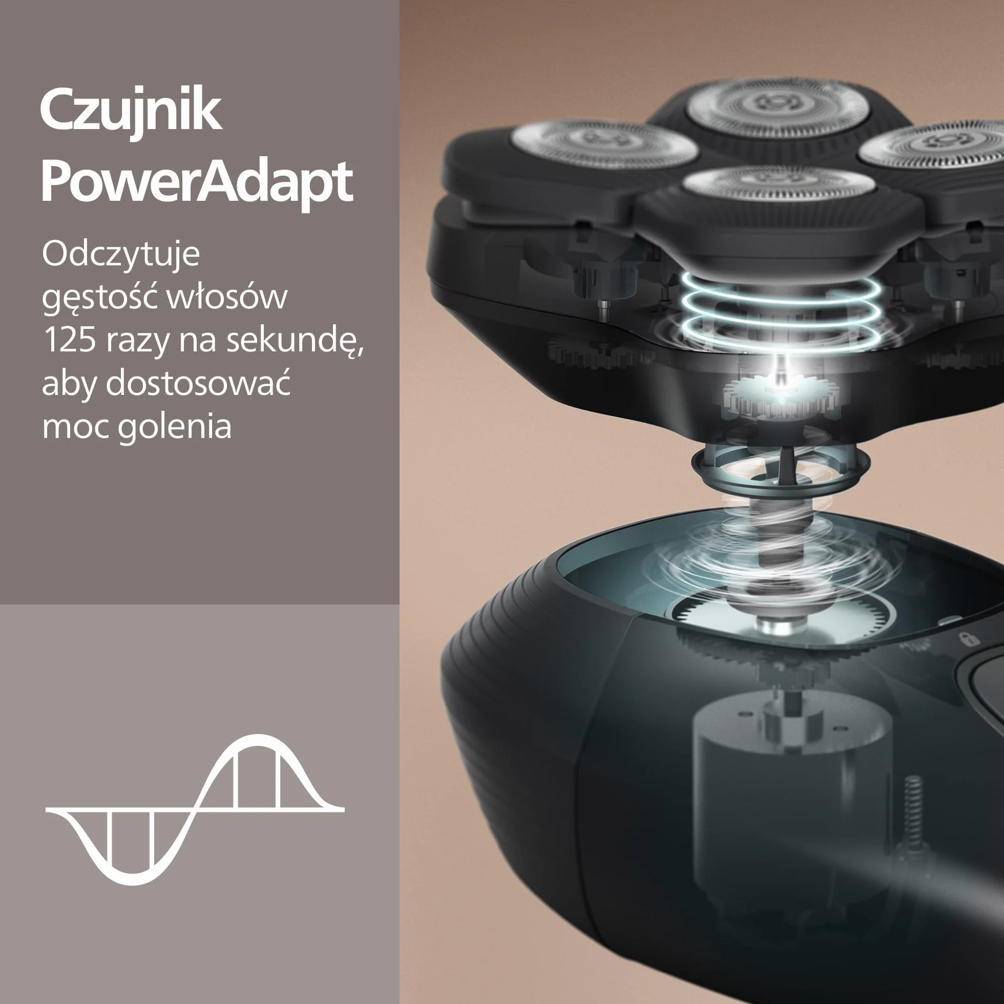 Philips Head Shaver Pro Seria 7000 – Golarka do głowy dla mężczyzn i kobiet, z elastyczną głowicą 360° i ostrzami ComfortCut zapewniającymi dokładne golenie, delikatna dla skóry, model HS7980/15
