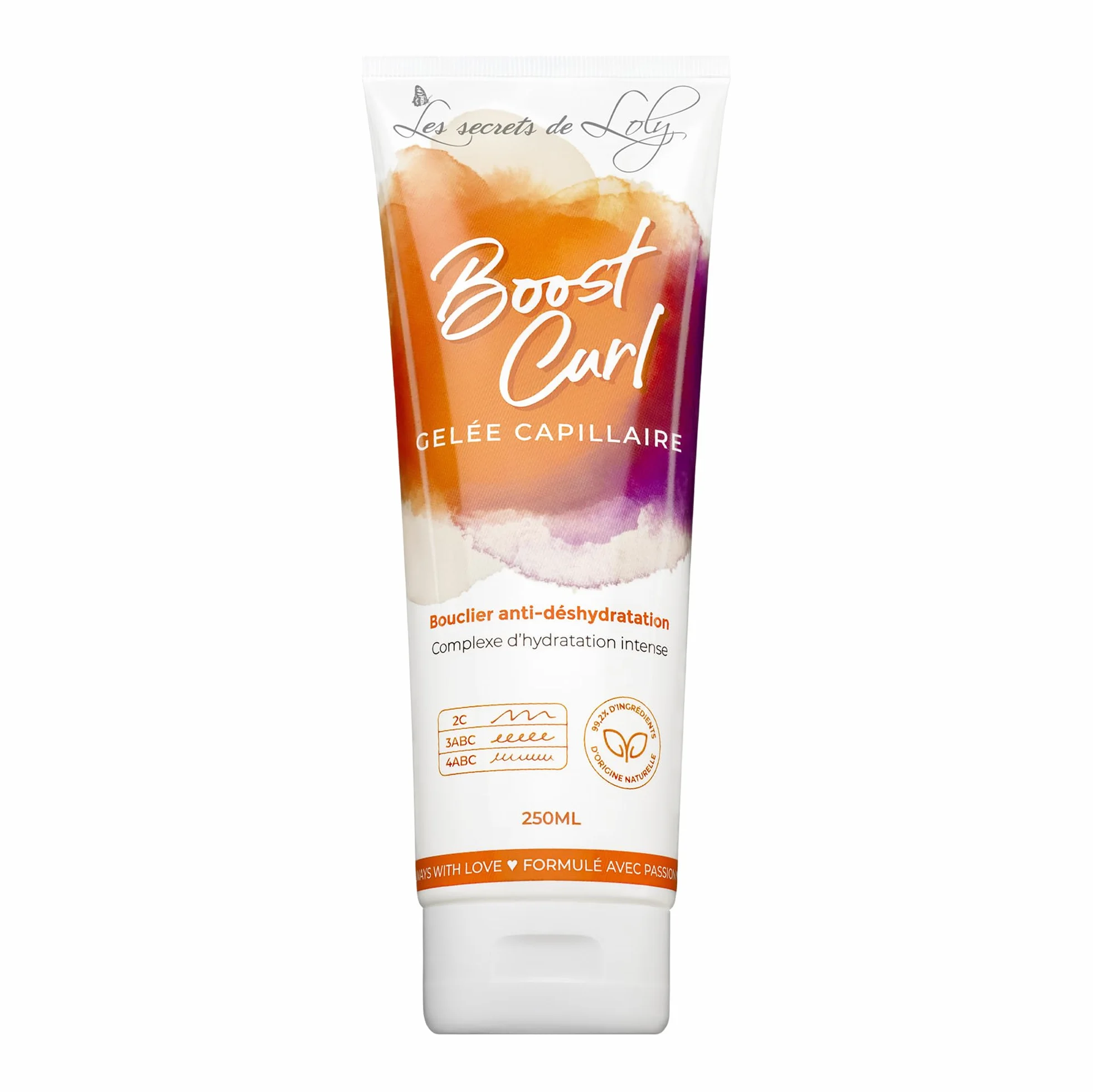 Les Secrets De Loly - Boost Curl - Galaretka do włosów - Nawilżenie i definicja - Włosy bez efektu kartonu - 99,2% naturalna formuła - 250ml