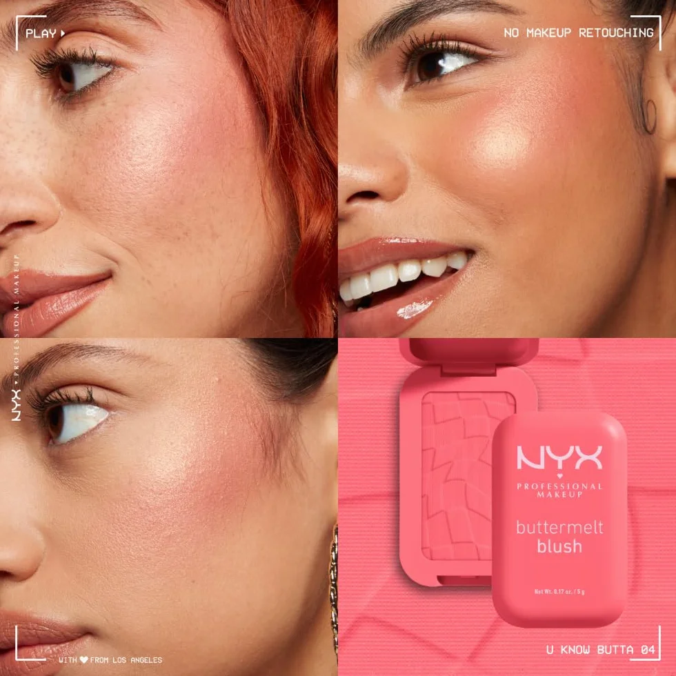 NYX Professional Makeup Buttermelt Blush, puder do rumienia, czas trwania do 12 godzin, bez plam, nie przenosi, odcień: 04 U Know Butta