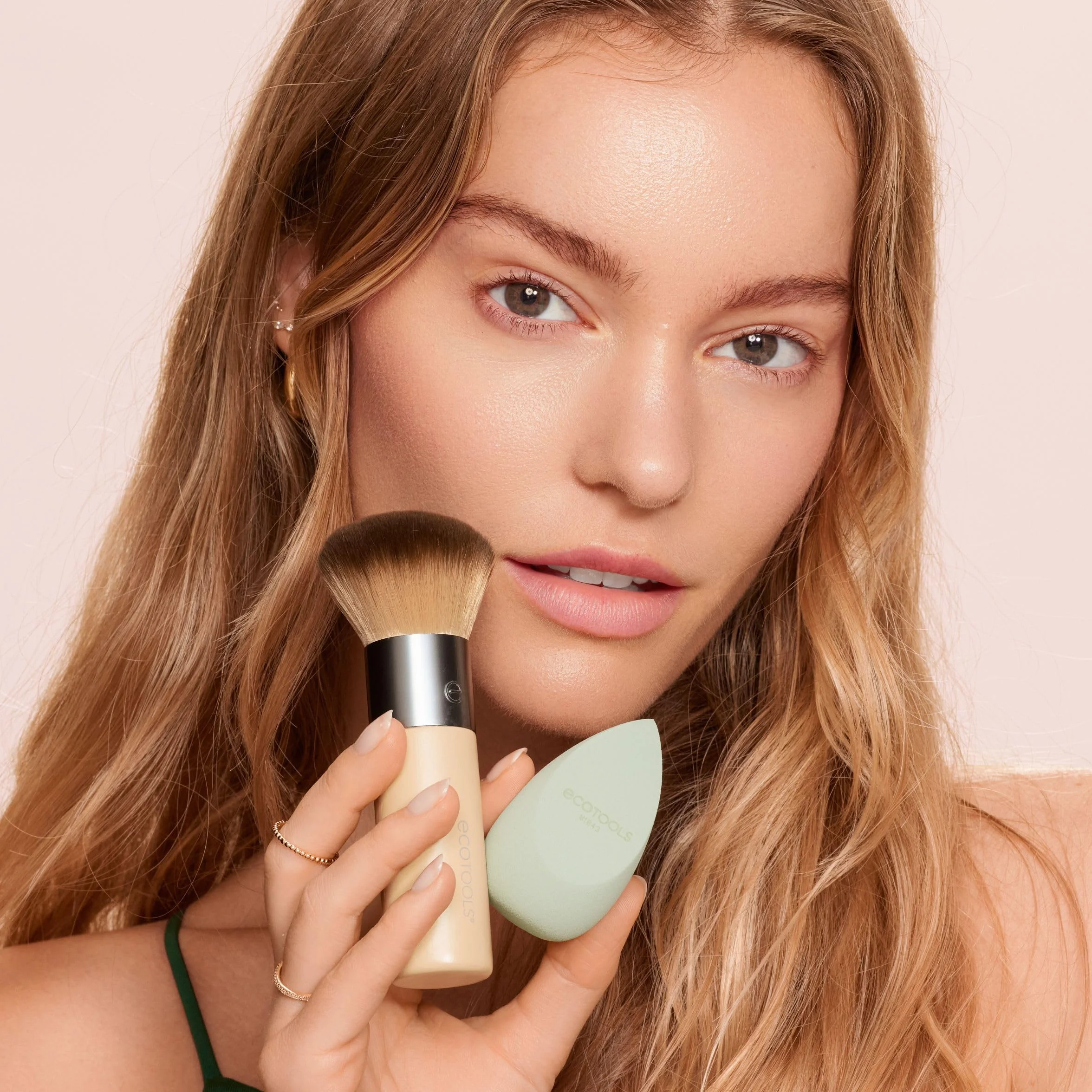 EcoTools Blend + Blur Makeup Brush and Sponge Duo, 2 sztuki