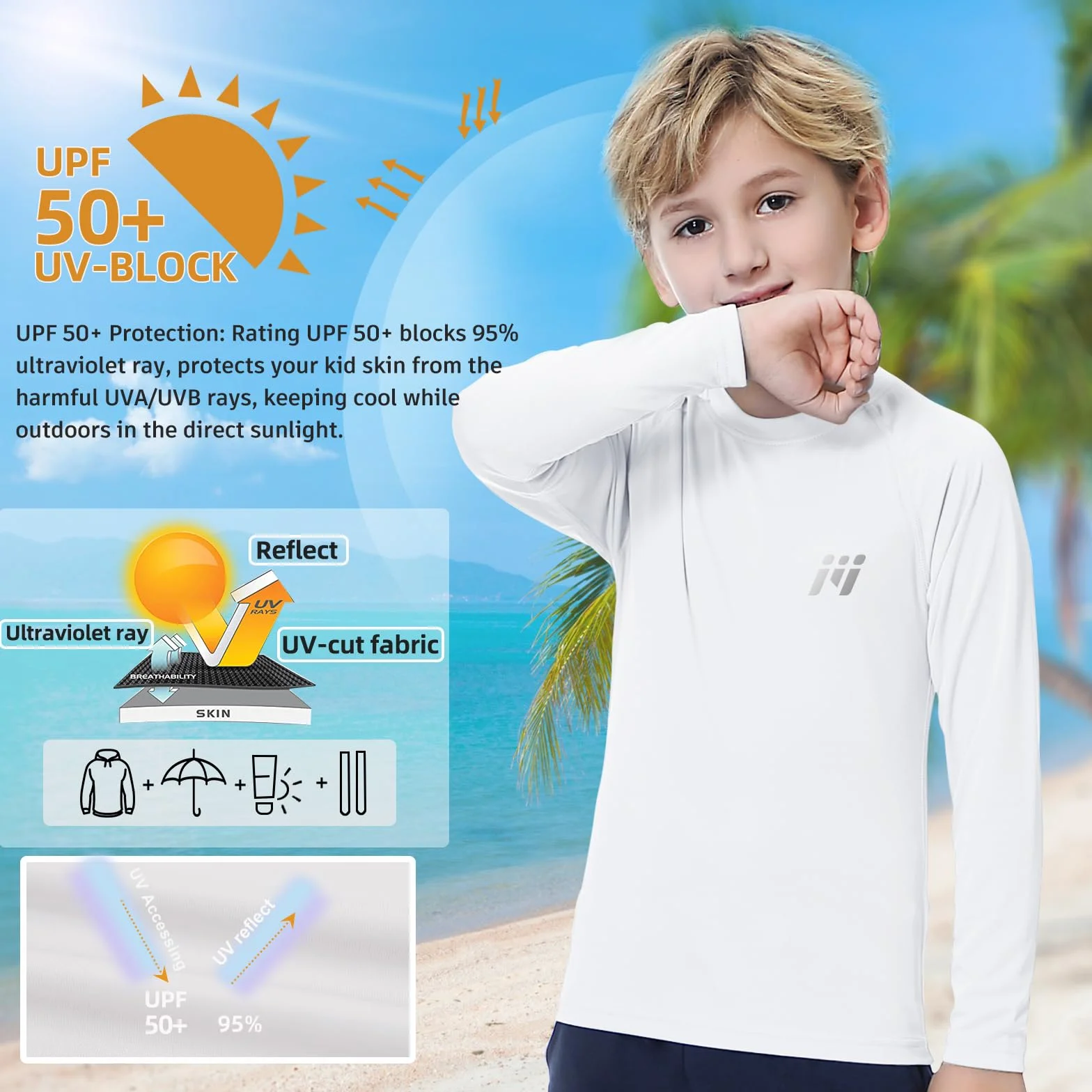 MEETWEE Rash Guard Shirt Boy's Boys Rash Guard-up2k