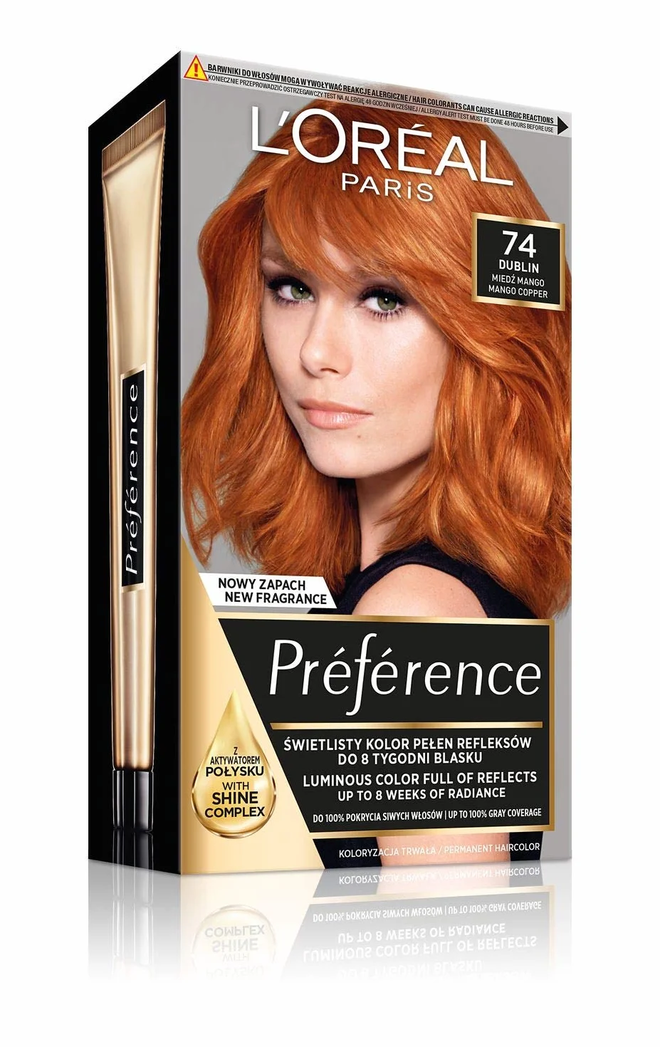 L'Oréal Paris Préférence 74 DUBLIN farba do włosów Miedź Mango