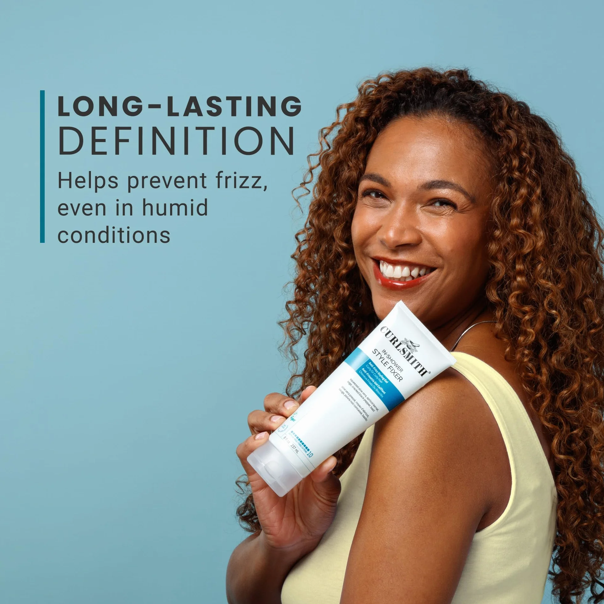 Curlsmith - In Shower Style Fixer - Vegan Extreme Hold Styling Gel for Dry, Wavy, Curly lub Coily Hair (8 uncji)