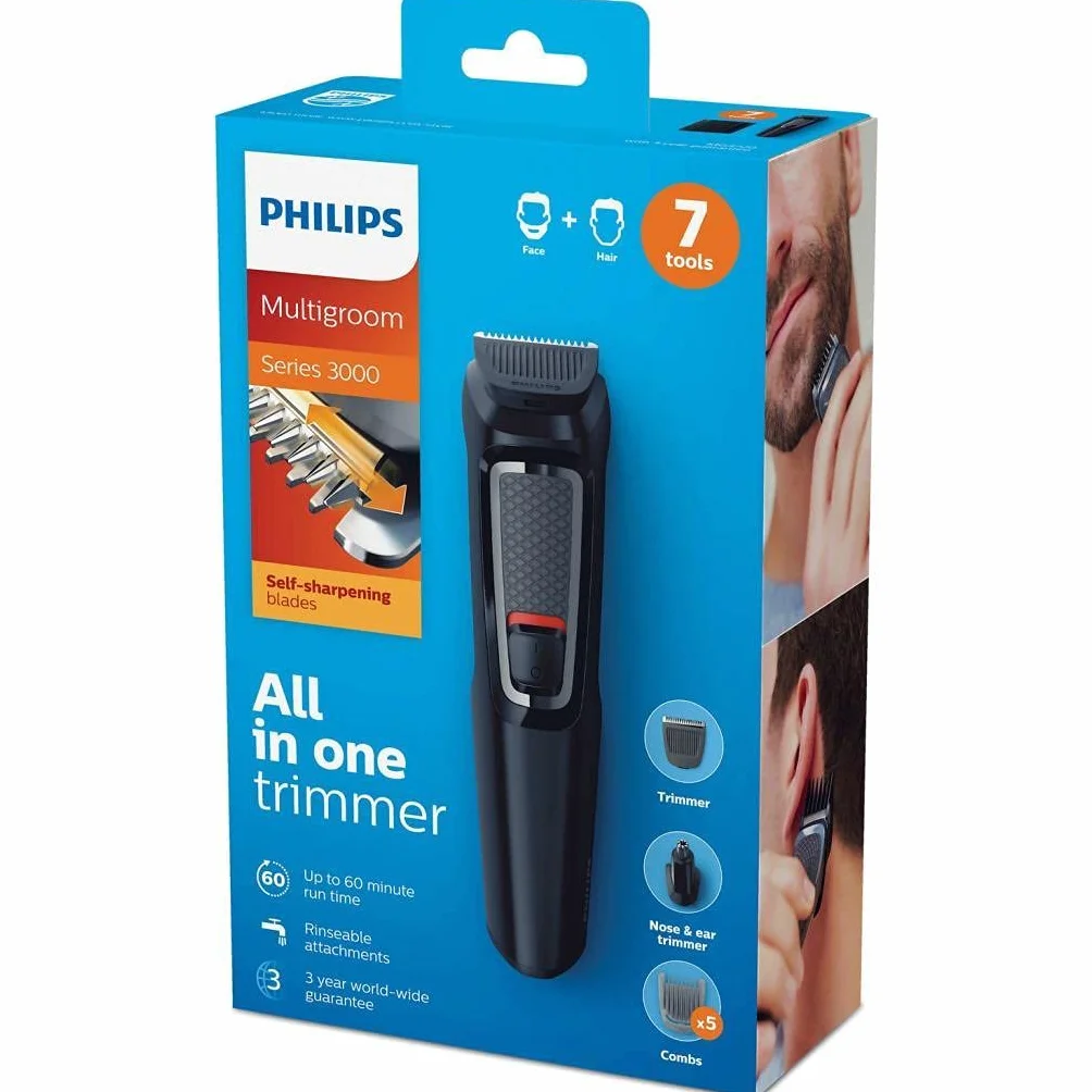 Philips Multigroom Series 3000 MG3720/15 Trymer 7 w 1, Czarny