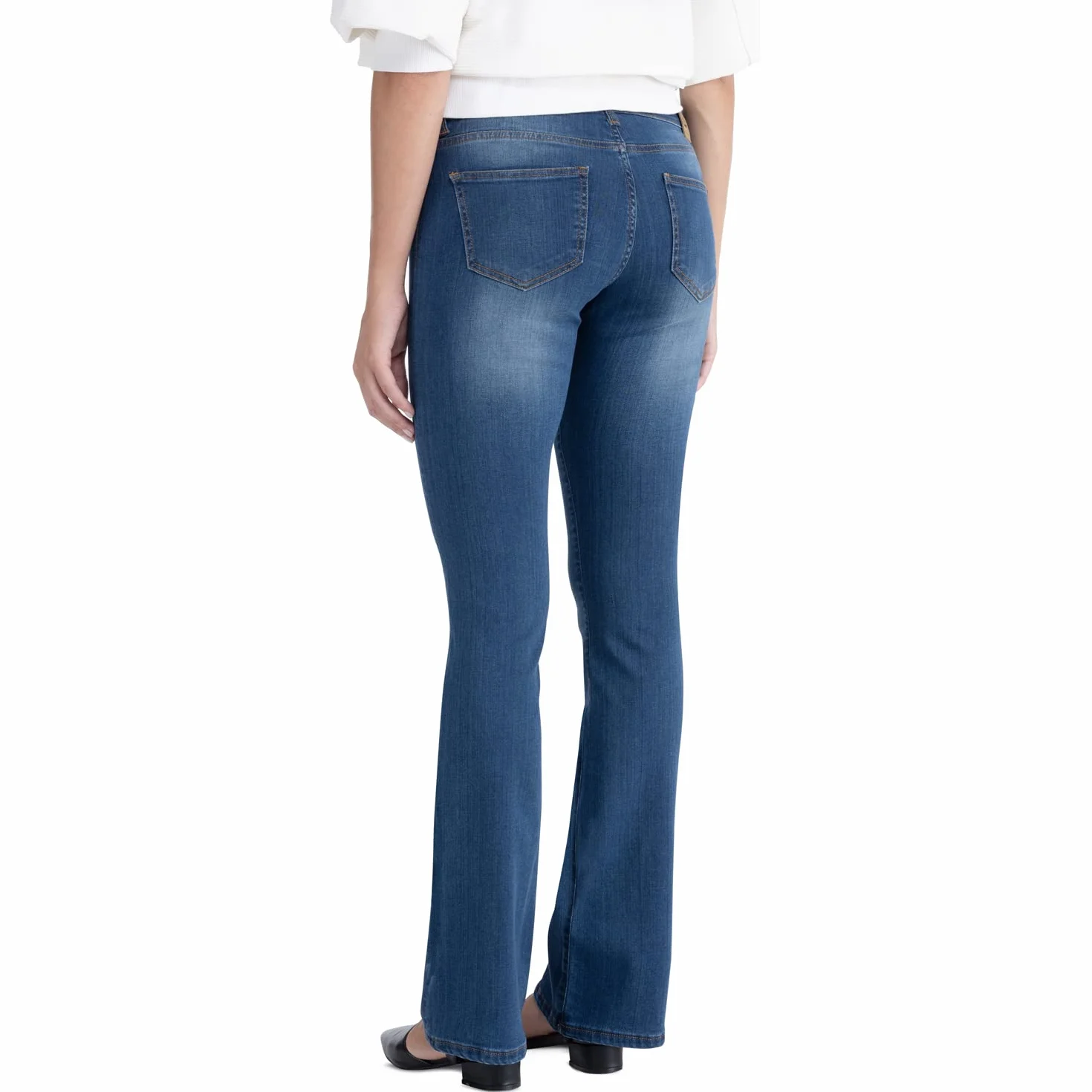 MAMAJEANS Catania - Dżinsy ciążowe z dolnym brzuchem słońca, dżinsy ciążowe, wyprodukowane we Włoszech, ciemny, M