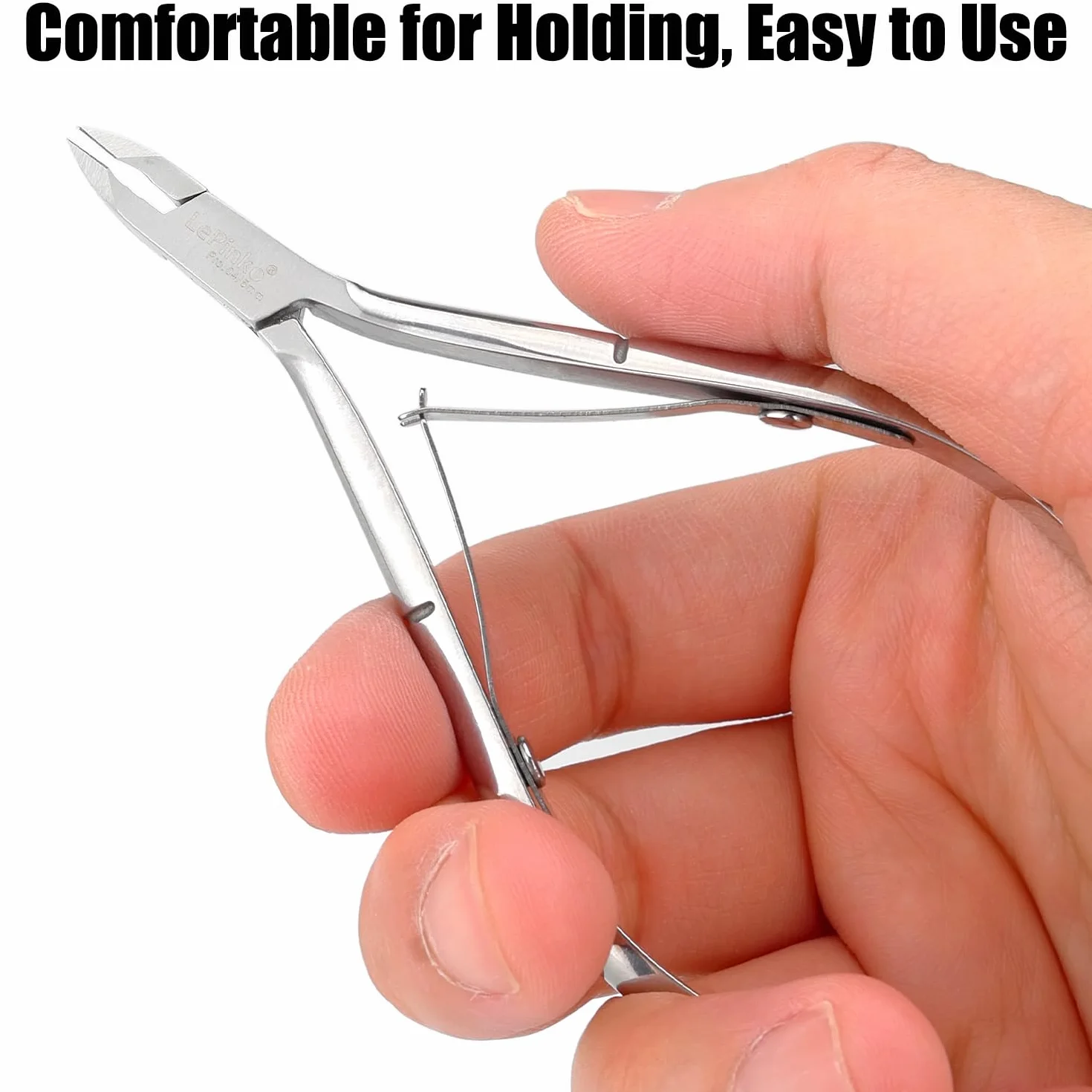 LePinko Ulepszony trymer do skórek, ostry i oszczędzający pracę, profesjonalne szczypce do skórek do manicure i pedicure w domu, spa, salonie, 4 szt