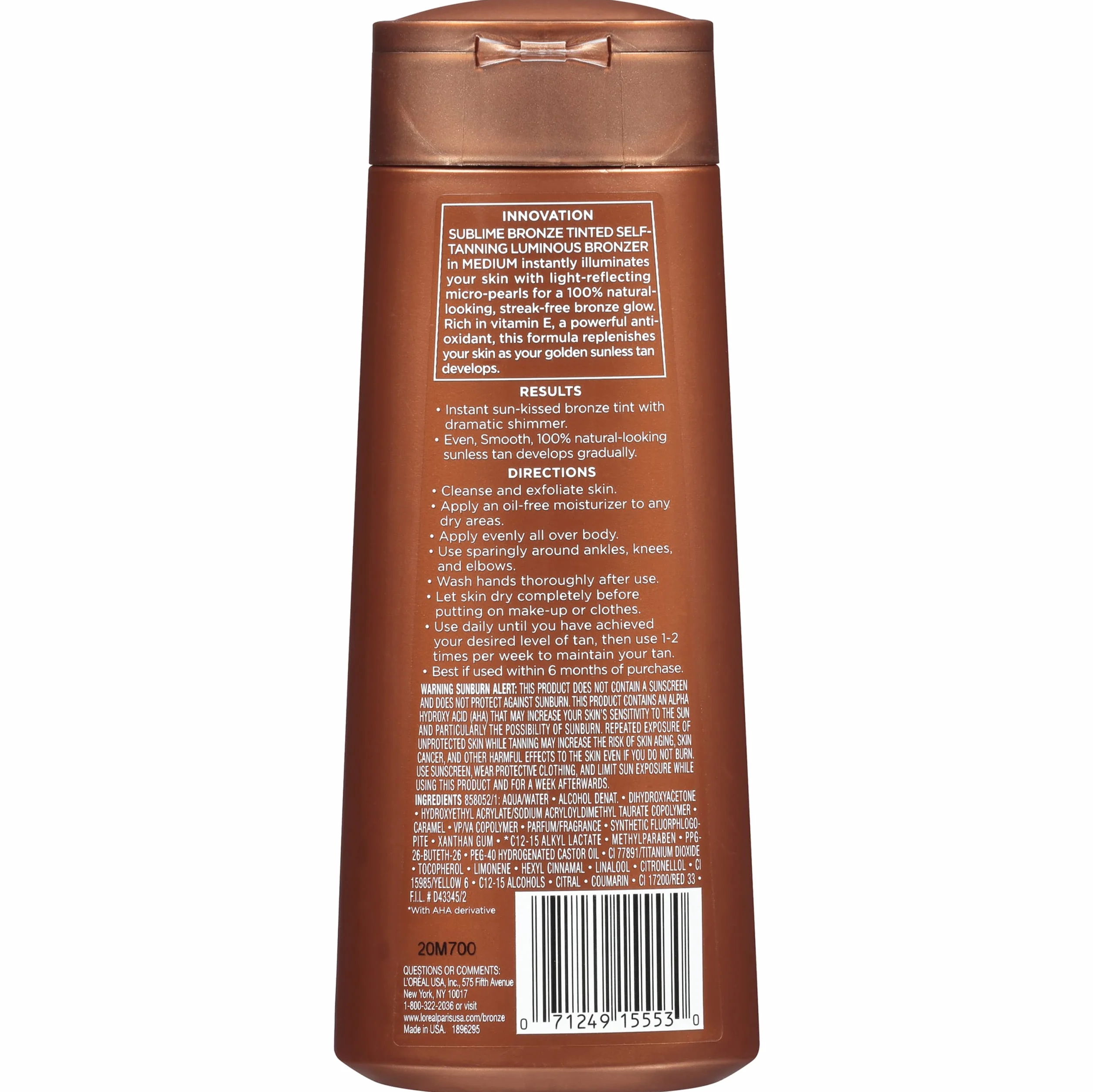 L'Oreal Paris Sublime Bronze Luminous Bronzer 6.7 Fl Oz