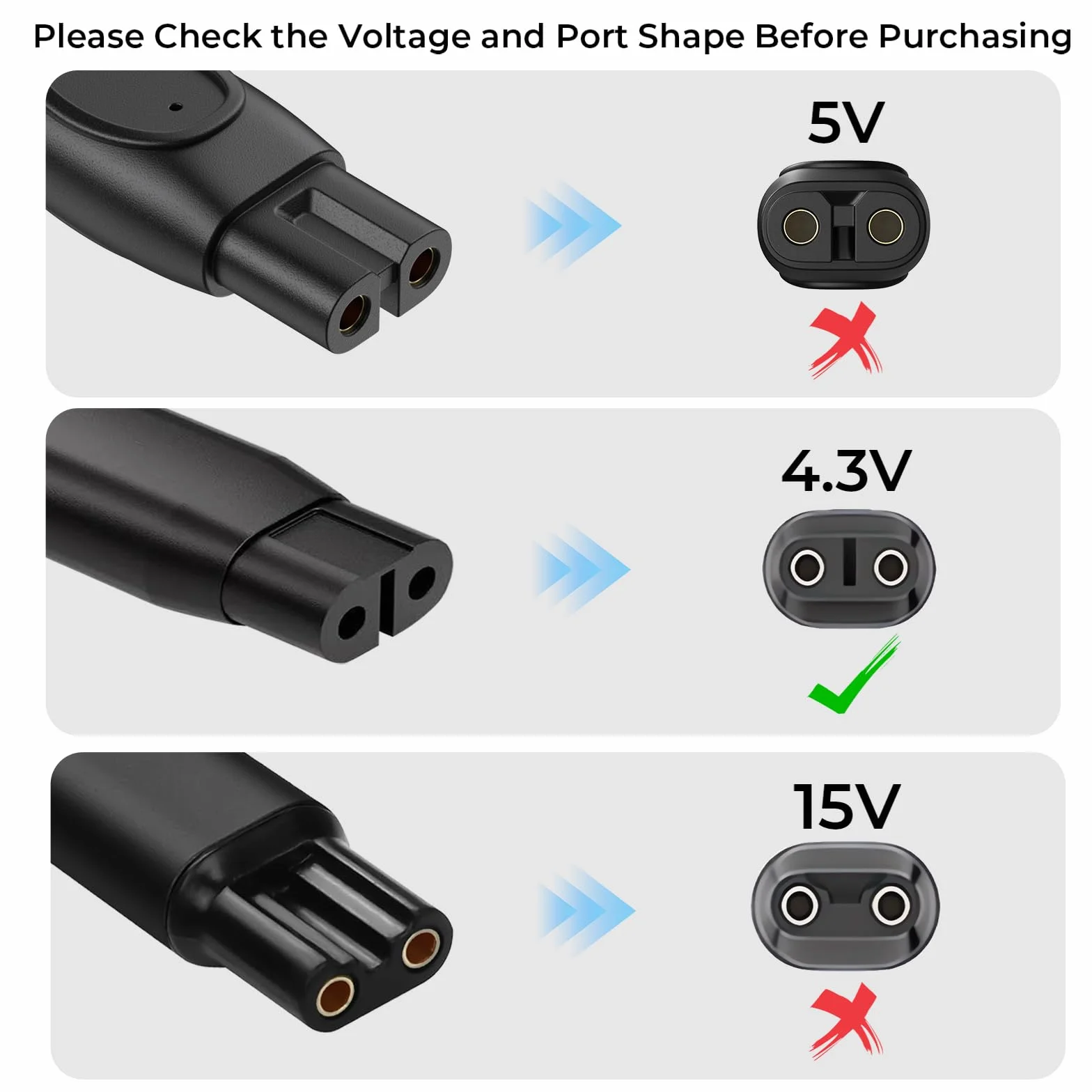 Oumida 4,3 V A00390 kabel do ładowania do golarki Philips One Blade QP2721 QP2821 QP2520 QP2620 MG3720 MG3730 MG5730 BT3206 BT3208 BT405 QT40000 Beard Trymer Kabel do ładowania, Shaver OneBlade kabel