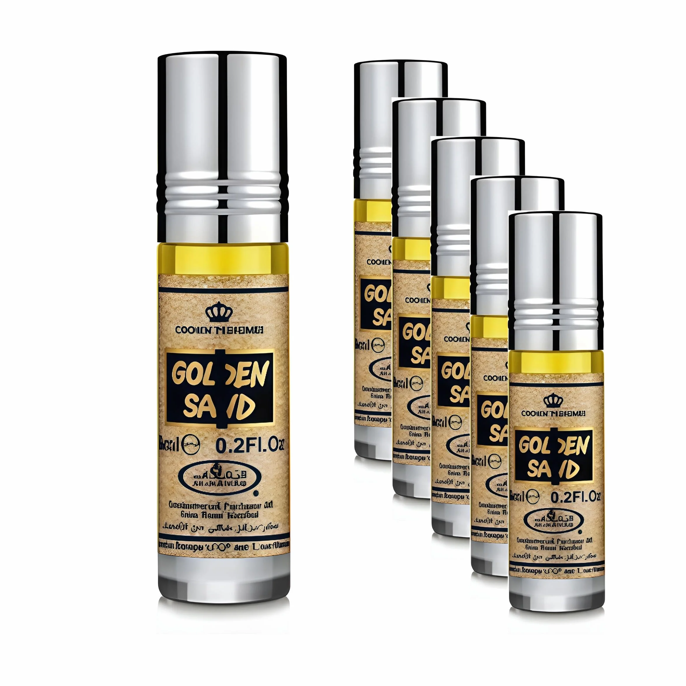 Al-Rehab Crown Perfumes Golden Sand olejek perfumowany w rolce 6 ml zestaw 6 szt.