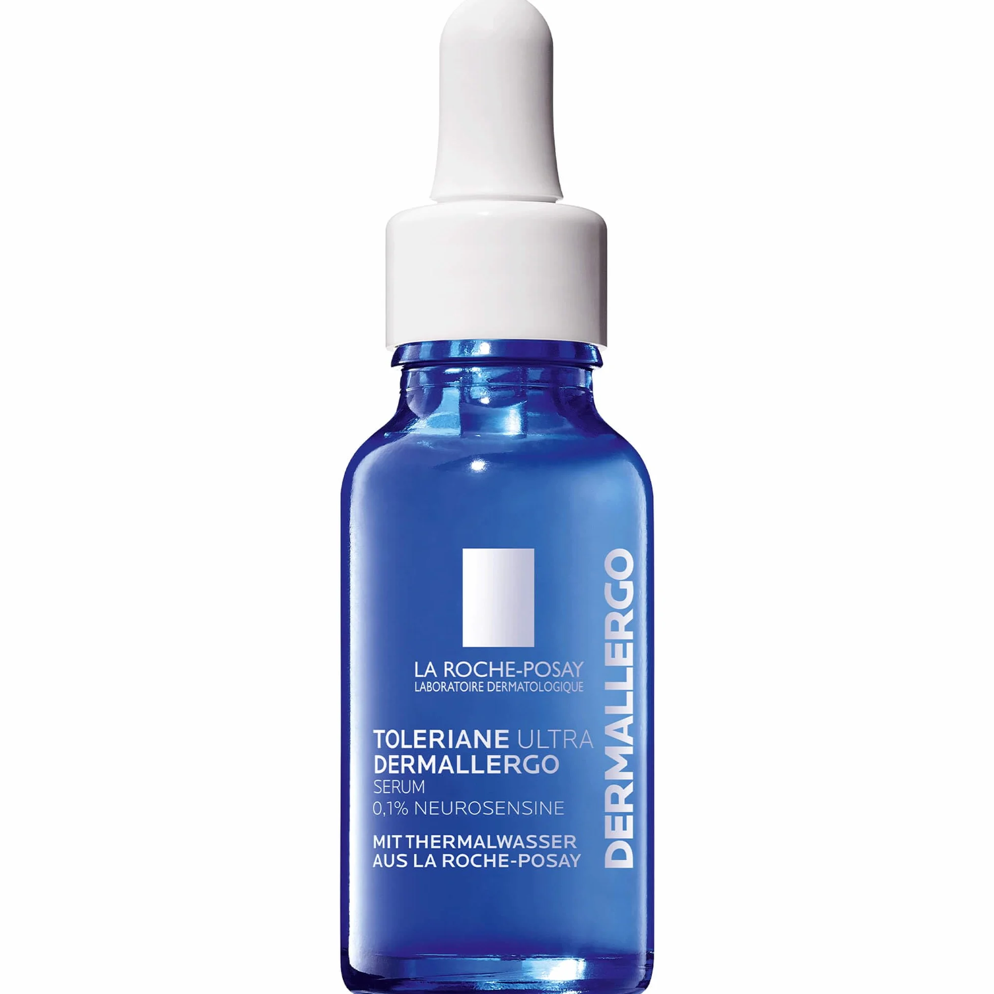 La Roche-Posay Toleriane Ultra Dermallergic, Serum kojące do twarzy i oczu, odpowiednie dla skóry alergicznej, łagodne i regenerujące, formuła z neurosenyną, osmolitem i wodą termalną, 20 ml