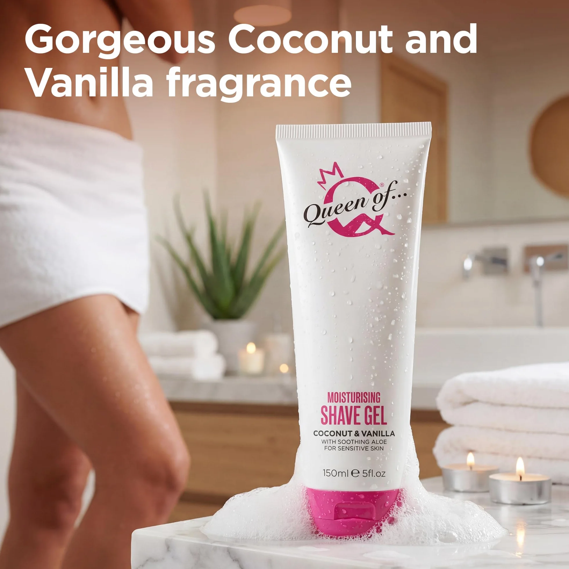 Queen of Ooh la la! Sensitive Moisturising Coconut and Vanilla Shaving Gel For Women 150ml