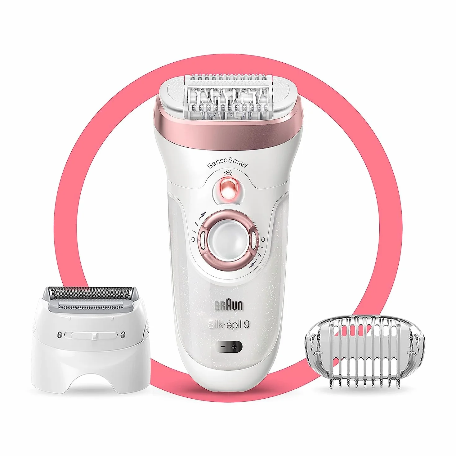 Braun Silk-Épil 9 9-720 4210201285267 Depilator, Różowe Złoto/Biały, 6 Elementów