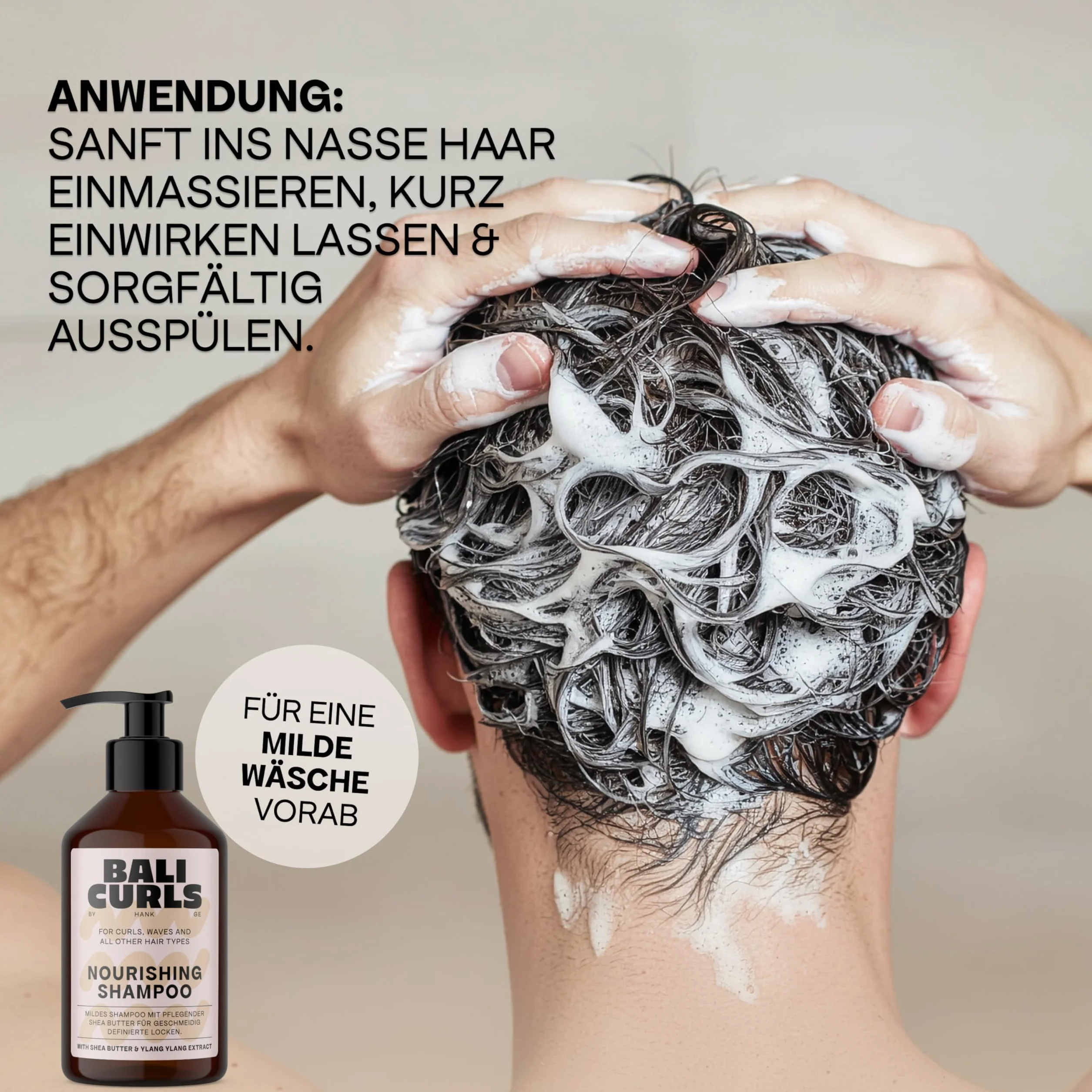 Bali Curls nawilżająca odżywka - nawilżająca odżywka z masłem shea, olejem kokosowym i ekstraktem z ylang-ylangu do naturalnych loków, wegańska odżywka do włosów suchych - 250 ml