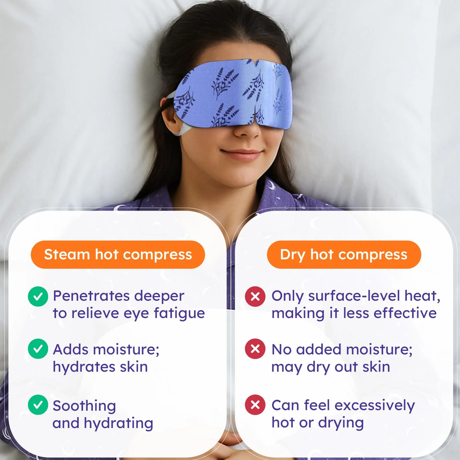 16 sztuk samonagrzewających się lawendowych masek na oczy, Steam Eye Mask przeciwko suchości, opuchliznom i zmęczeniu oczu – jednorazowy kompres cieplny do snu i podróży, ciepła maska płatki pod oczy