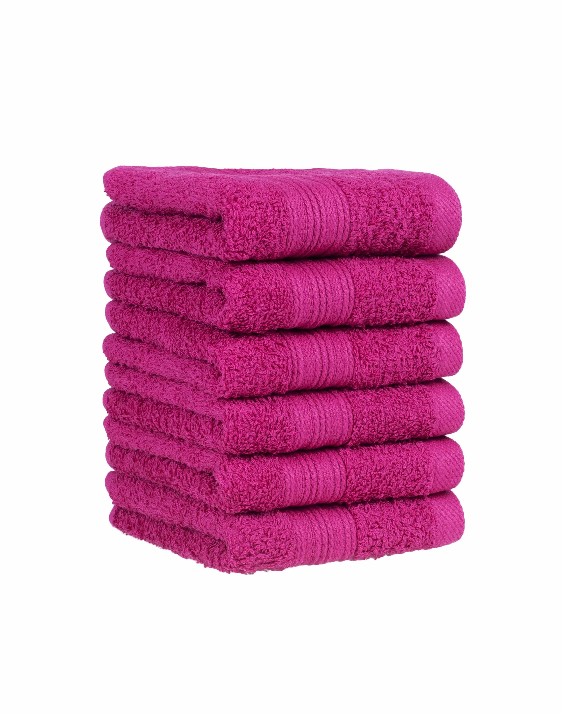 6-częściowy zestaw ręczników dla gości w wielu kolorach, 100% bawełna, 6 szt., ręczniki dla gości 30 x 50 cm, różowe