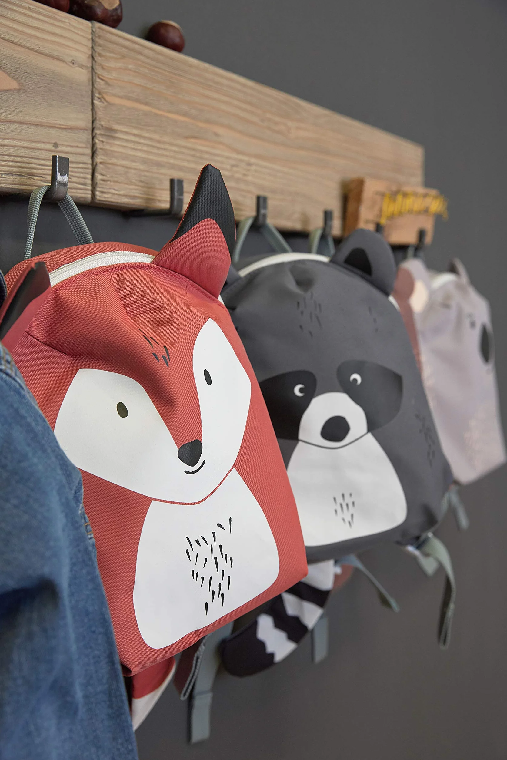 LÄSSIG Mały plecak dziecięcy do przedszkola torba dziecięca plecak do łóżeczka z paskiem na klatkę piersiową, 20 x 9 x 24 cm, 3,5 l/mały plecak Fox