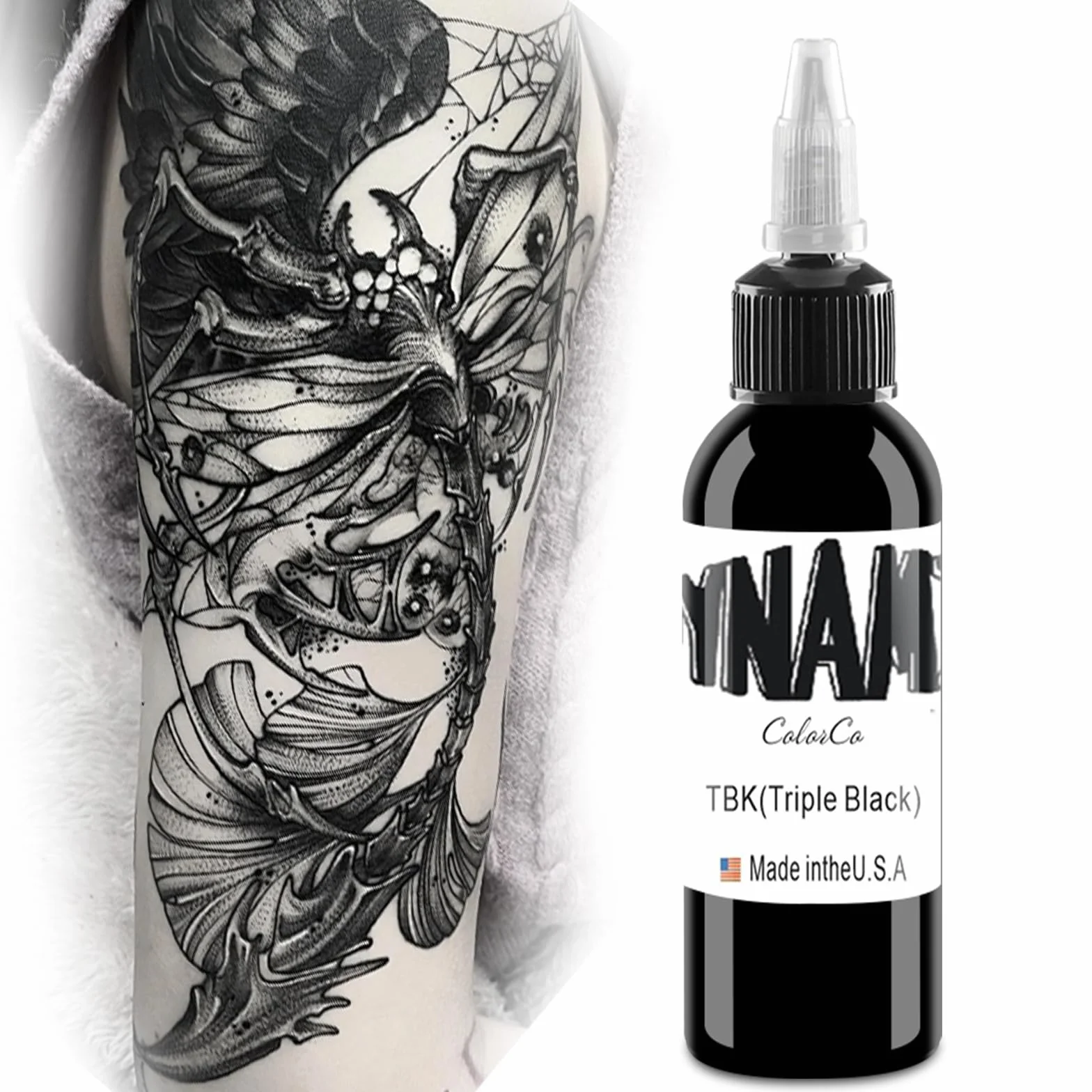 UMIKAkitchen Czarny tusz do tatuażu – permanentny makijaż ciała do podszewki i cieniowania tatuażu (30 ml)