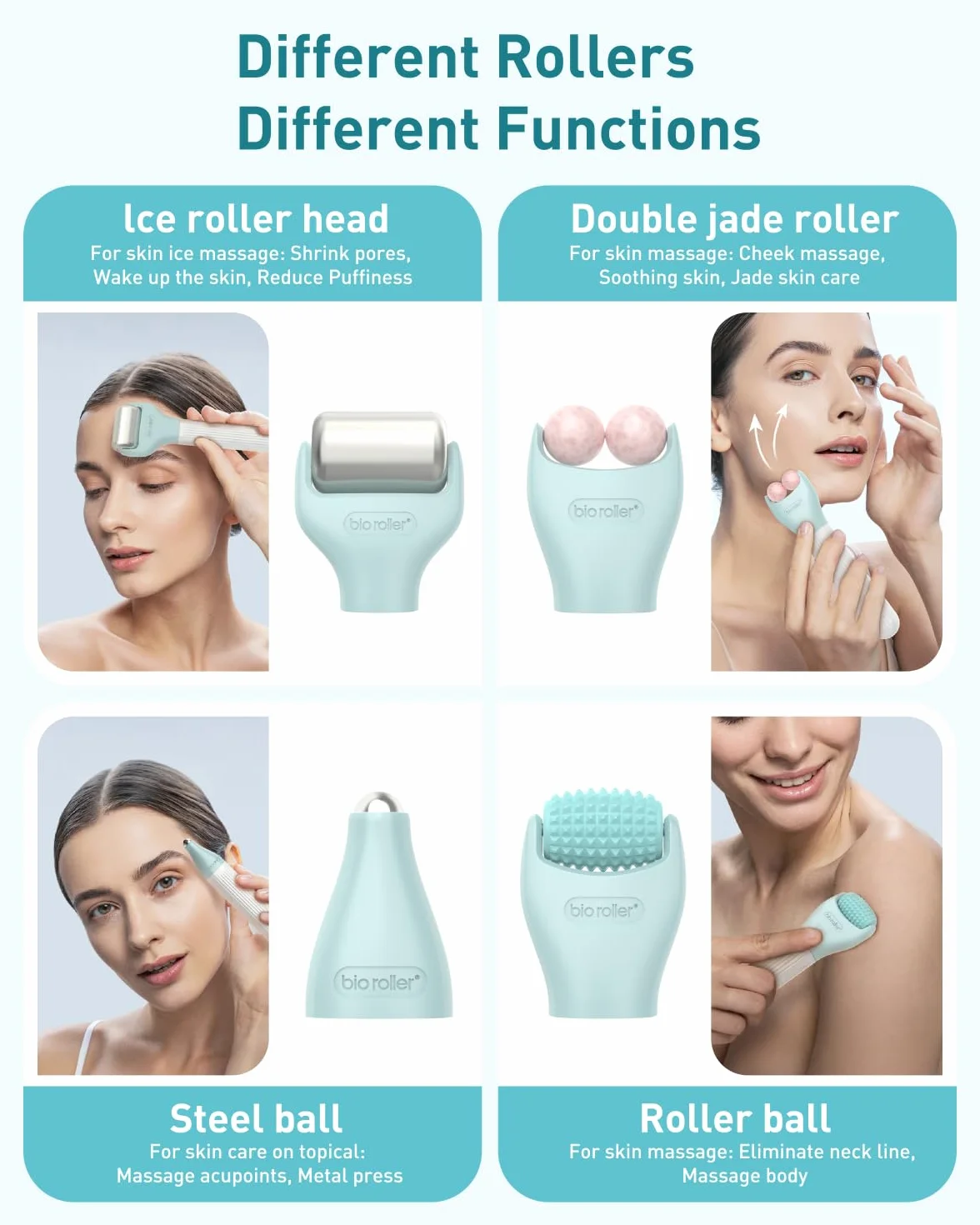 Derma Roller zestaw do mikroigłowania 720 pinów 0,5 mm przeciw zmarszczkom