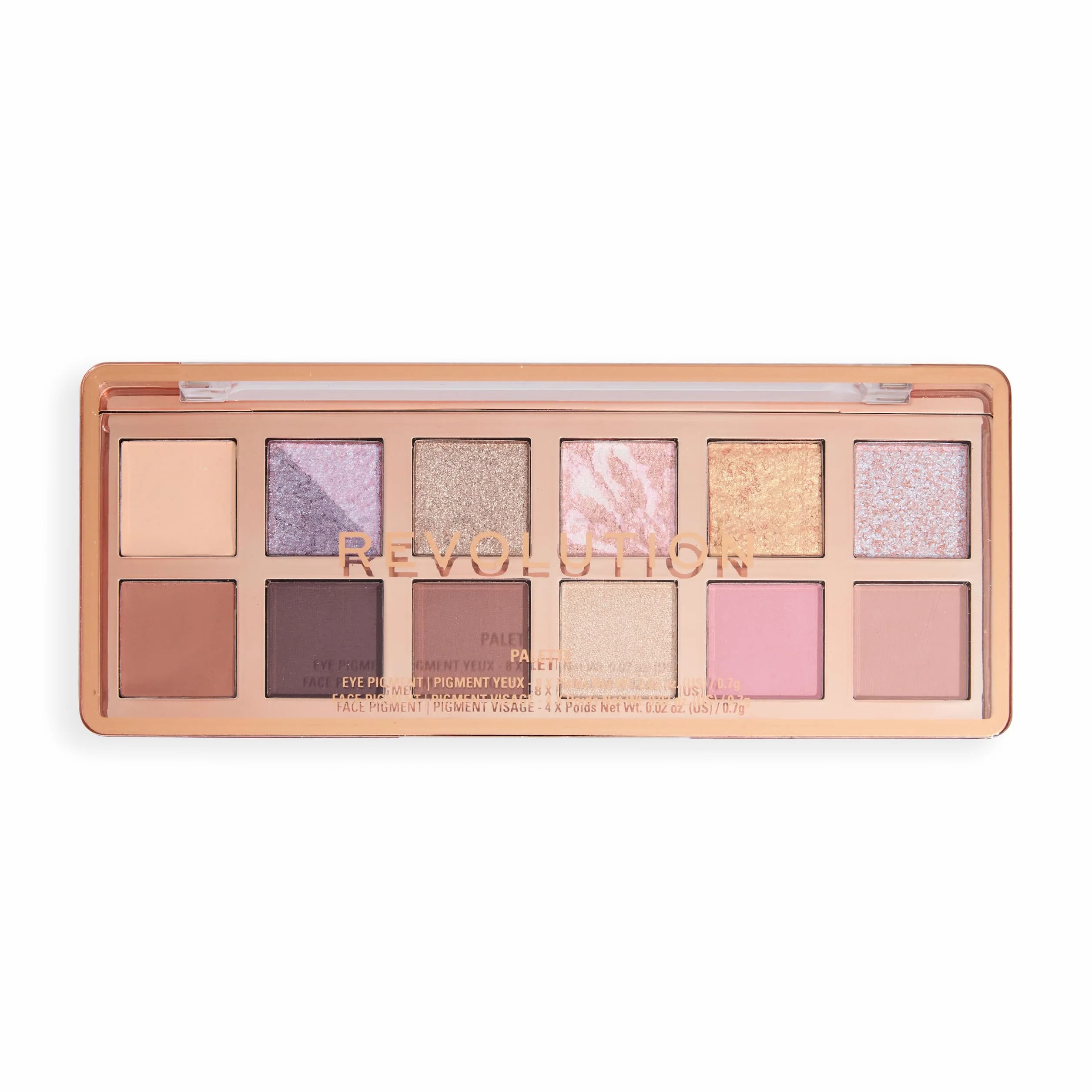 Revolution Beauty Paleta Ikon 12 Kolorów Wysoka Pigmentacja Matowe Błyszczące