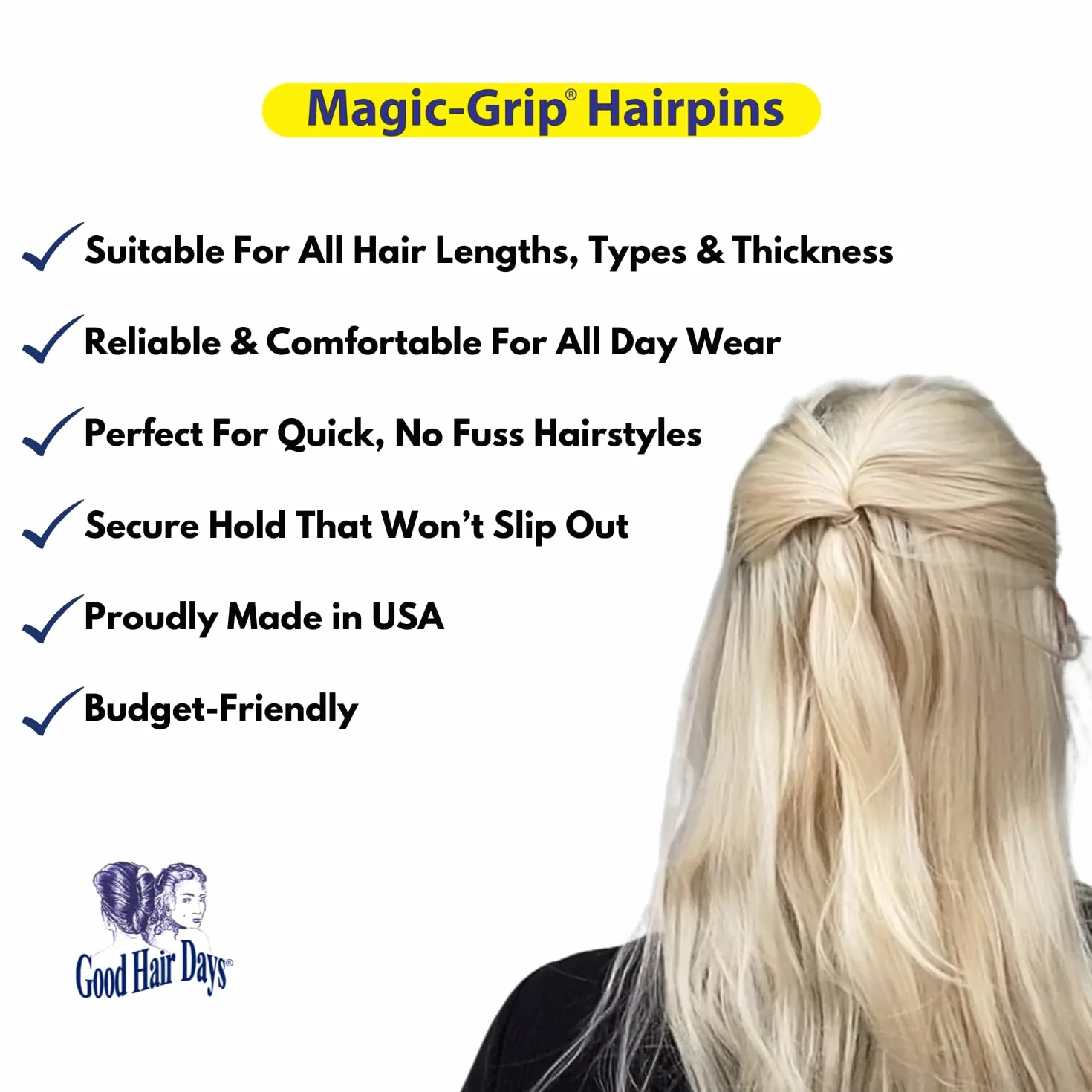 Good Hair Days Zestaw 10 szpilek do włosów Magic Grip