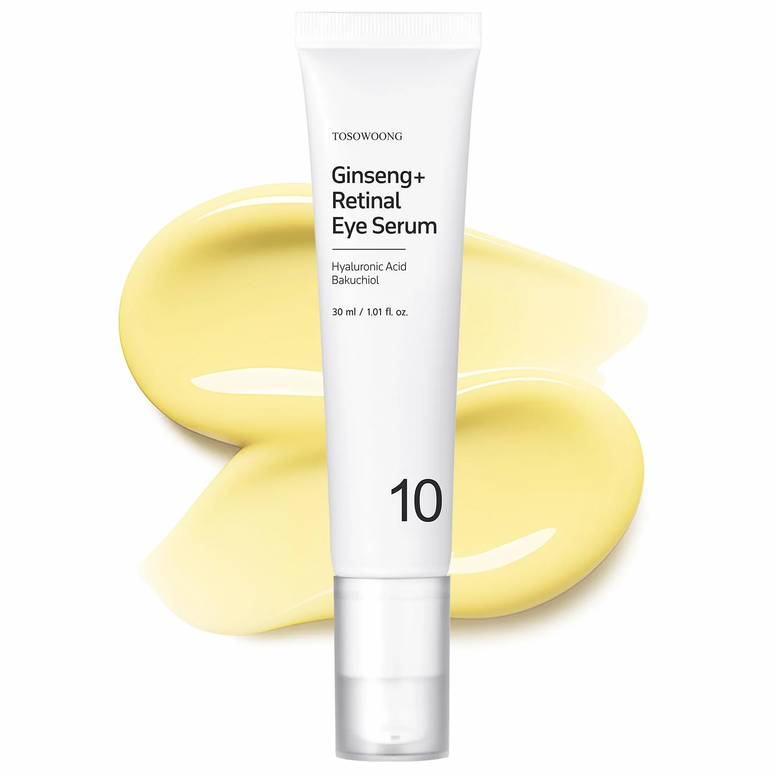 TOSOWOONG Serum pod oczy z żeń-szeniem i retinalem z niacynamidem i bakuchiolem, pielęgnacja skóry wokół oczu, drobne linie i cienie, koreańska pielęgnacja, 30ml