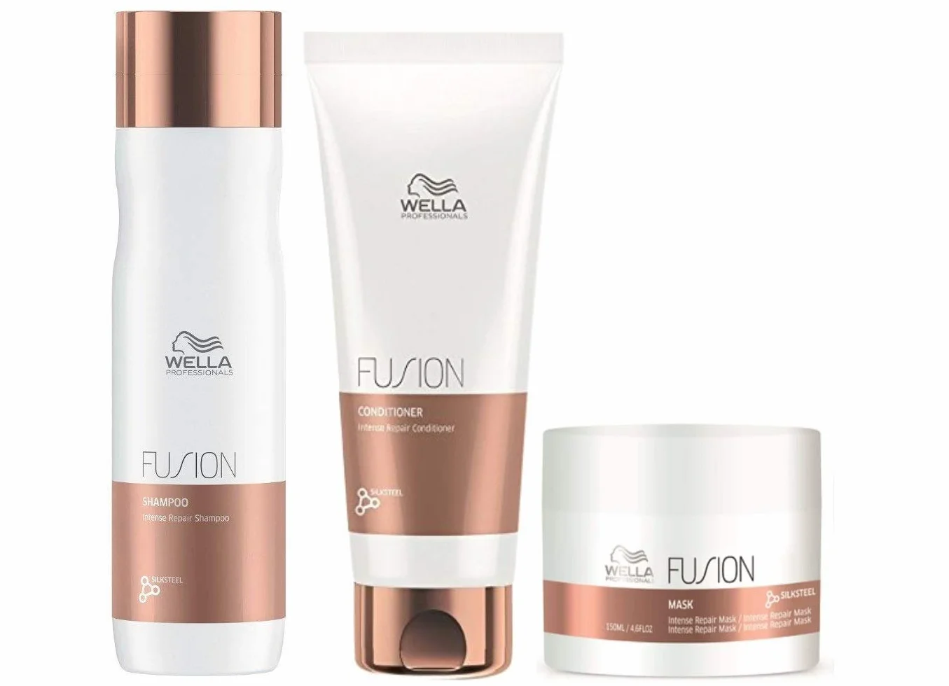 Wella Fusion Intense Repair Bundle Szampon 250 ml Odżywka 200 ml & Maska 150 ml