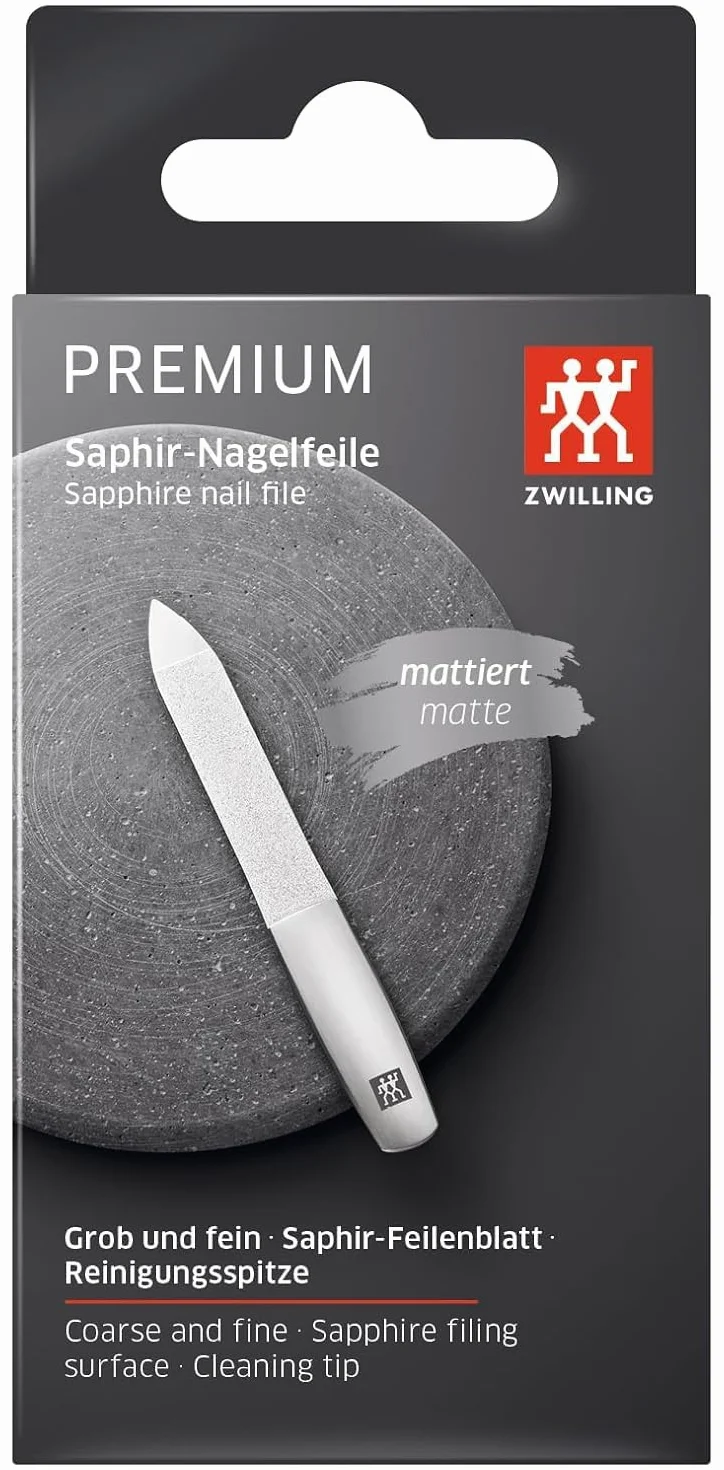 ZWILLING Pilnik do paznokci szafirowy 90 mm czarny