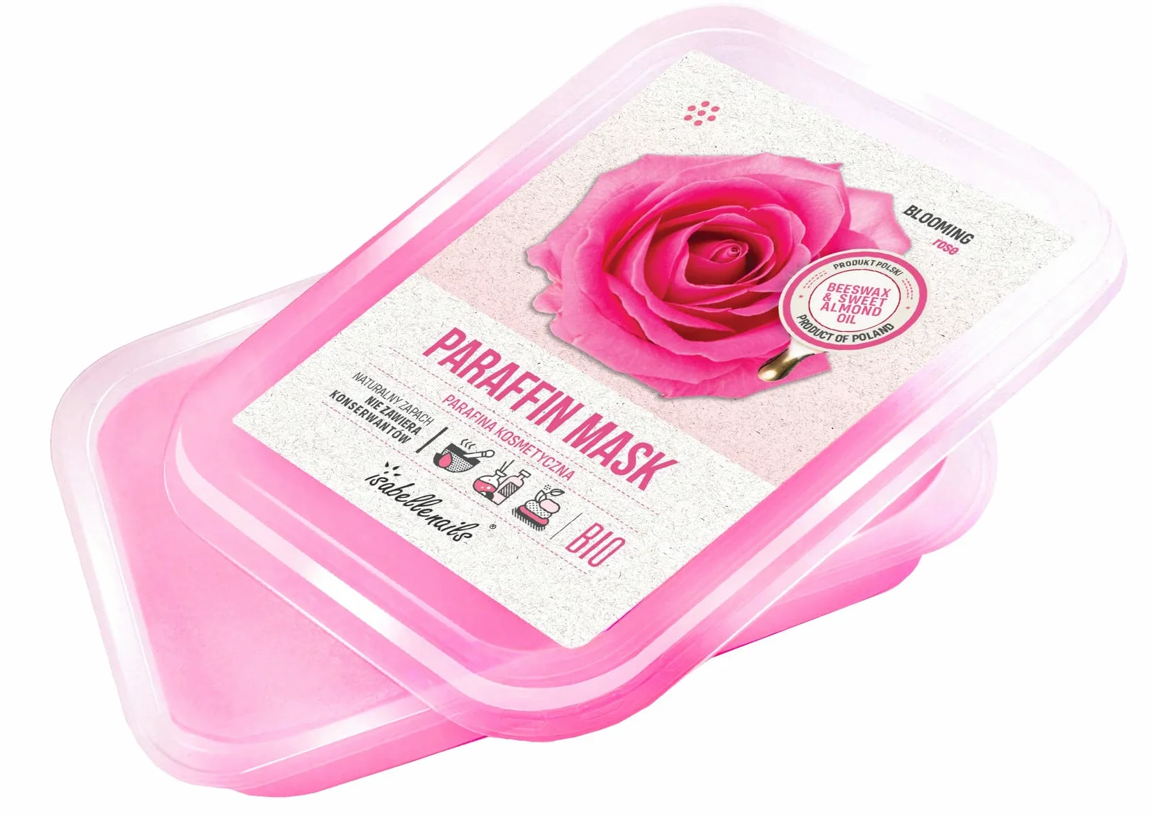 4 x 500 ml wosku parafinowego do kąpieli parafinowej do rąk i stóp, róża