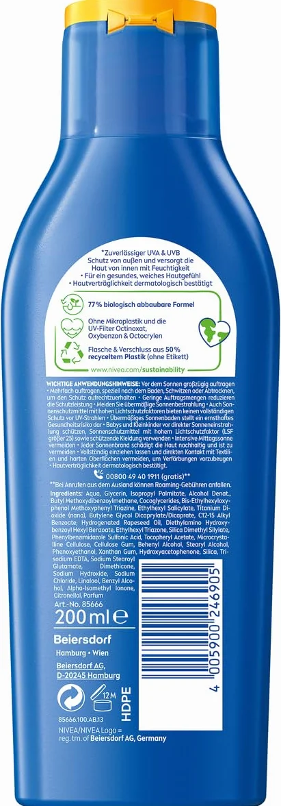 Nivea Sun Schutz & Pflege Olejek do Opalania, 200 ml