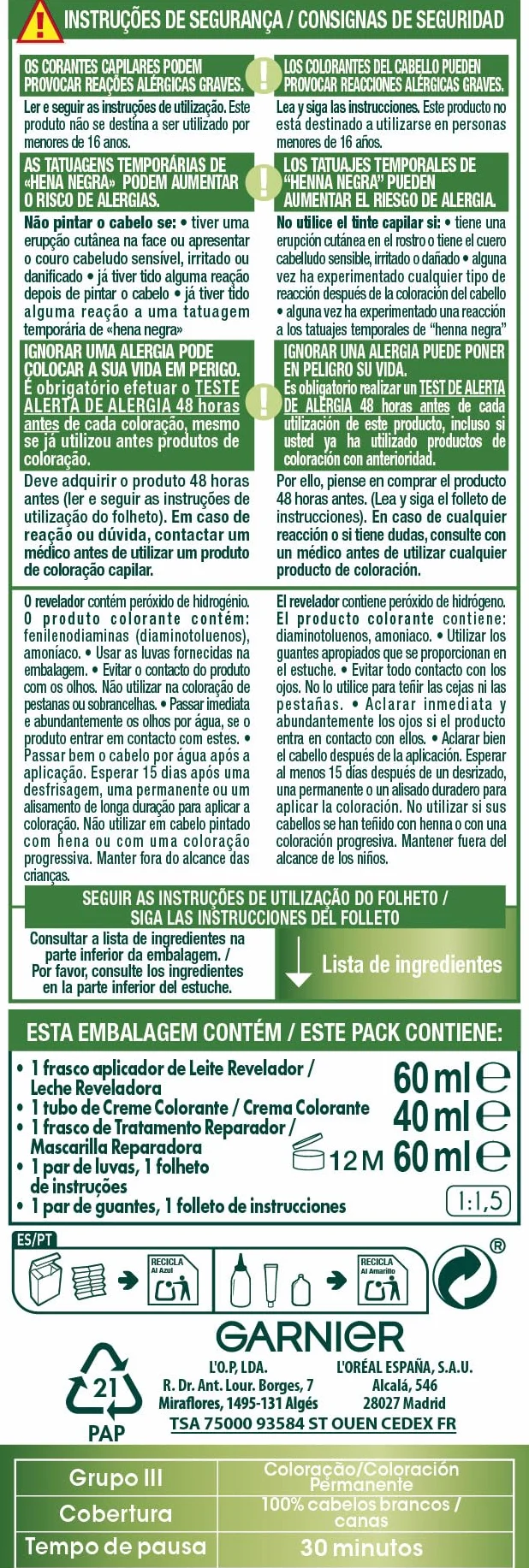 Garnier Nutrisse Farba do Włosów, Rubio Muy Claro 9.0, 25.4 x 5.1 x 6.9 cm